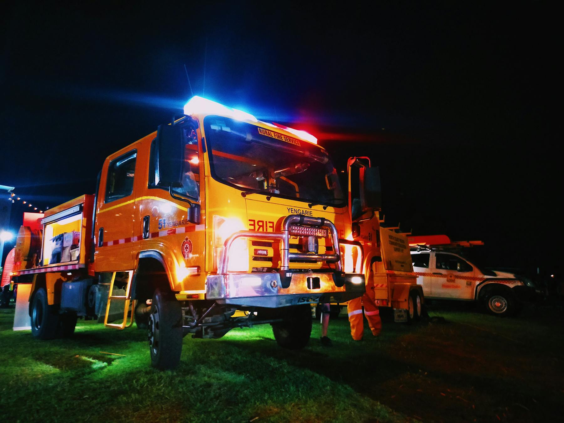 Fire truck at Food n Groove Fridays Get Ready event.