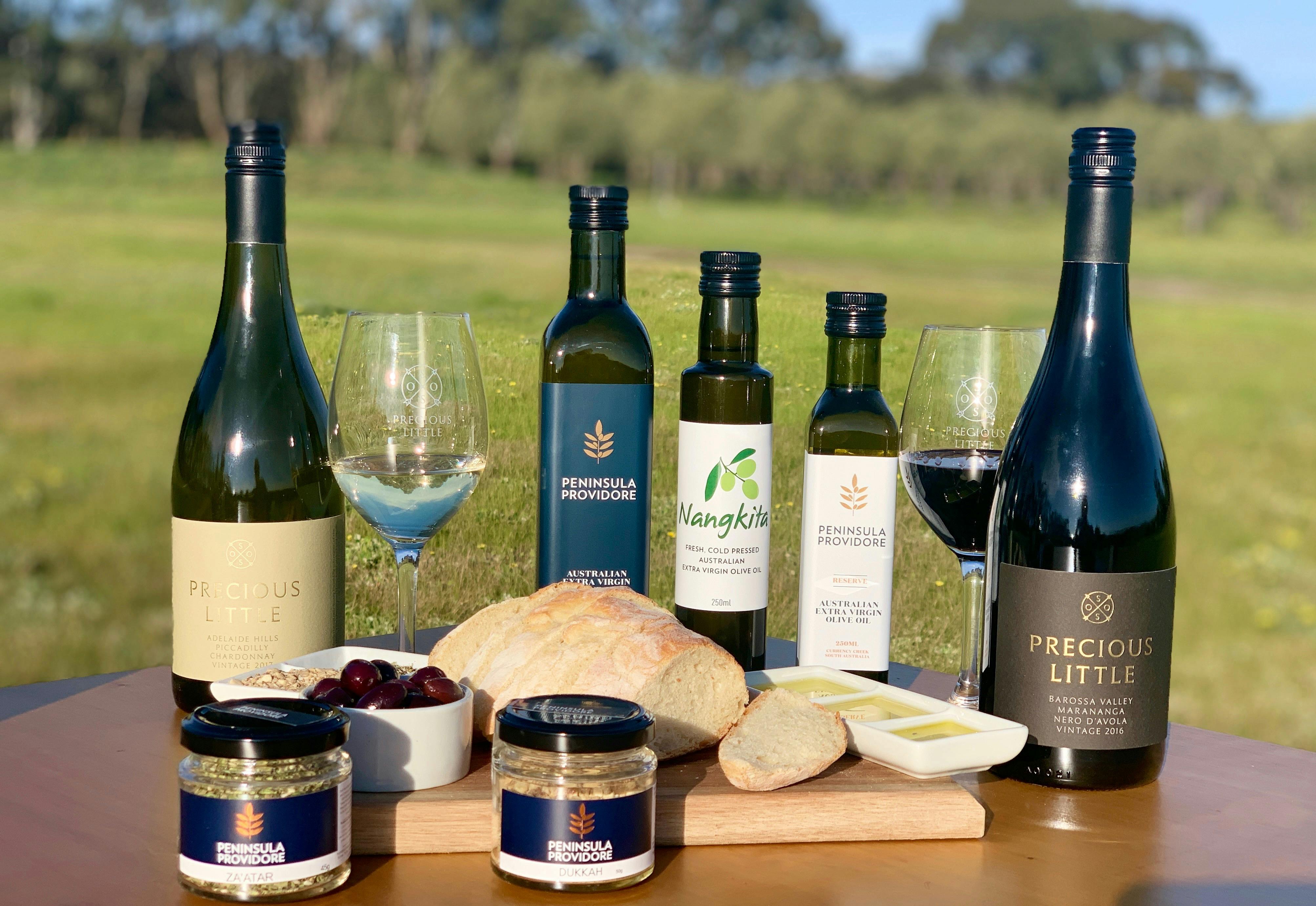 Peninsula Providore Platter & Precious Little wine