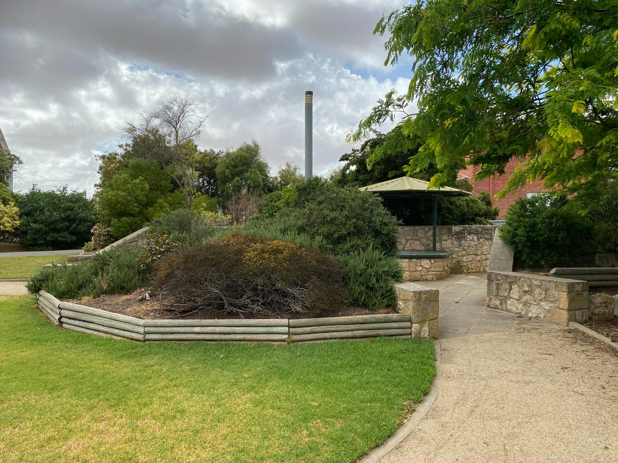 Yorketown Centenary Park - Stone Wall and Gazebo Corner