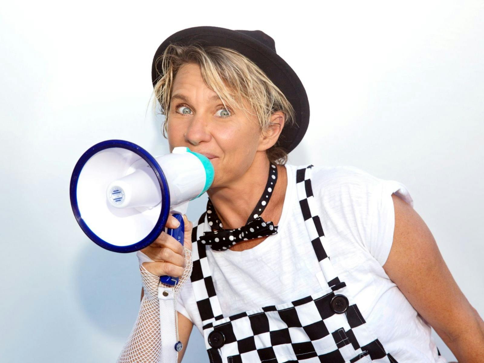 Shorty Brown with loud speaker