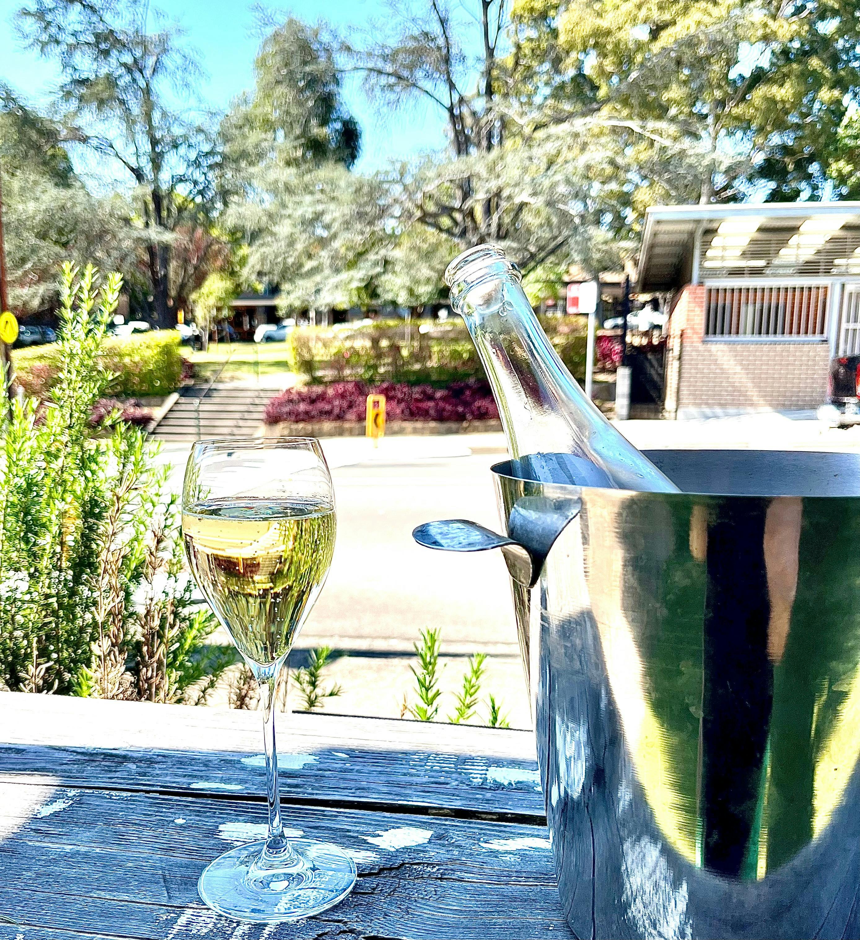 Sip a wine while enjoying the outdoor area