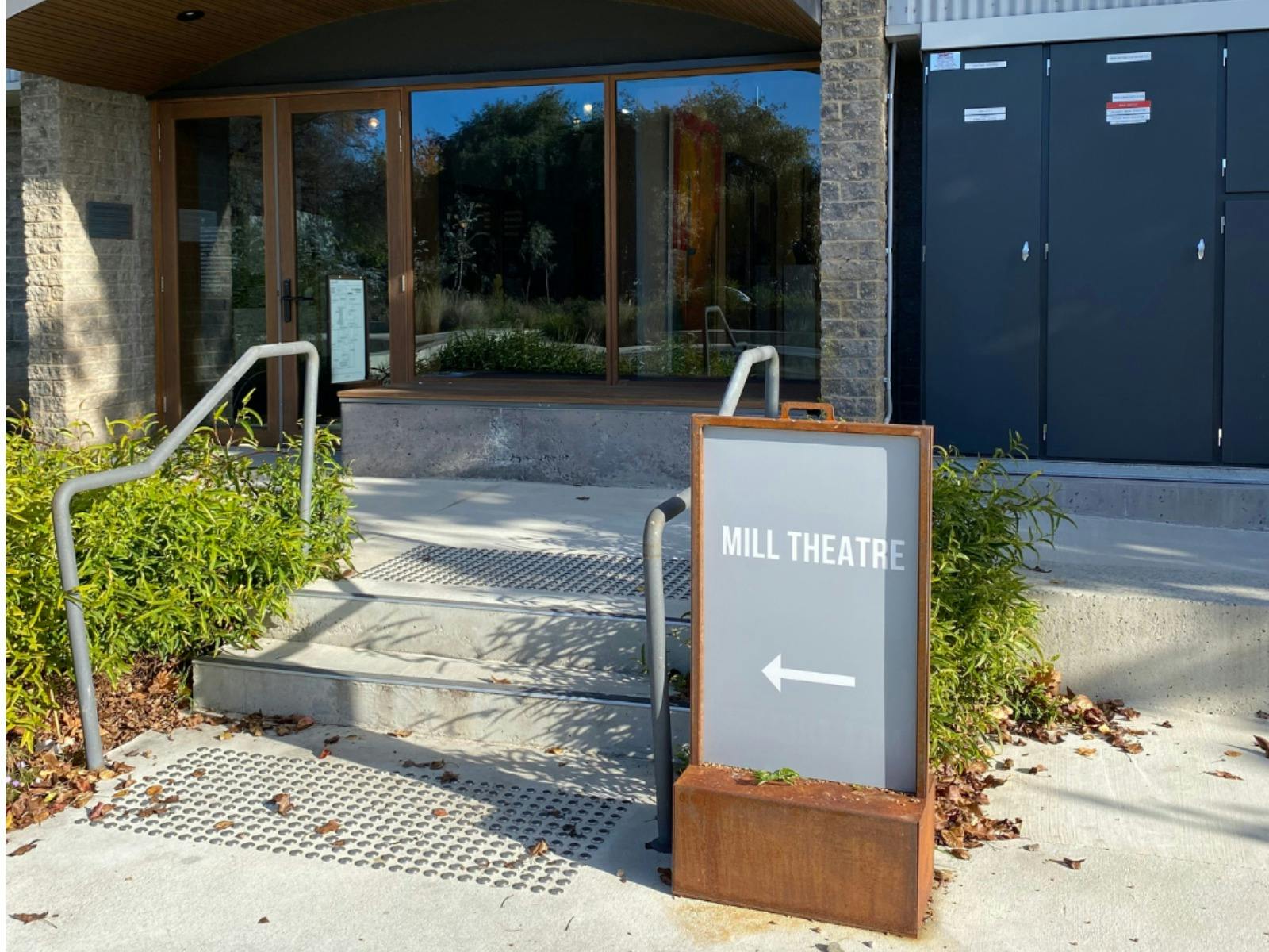 Front entrance, outside building 3.3