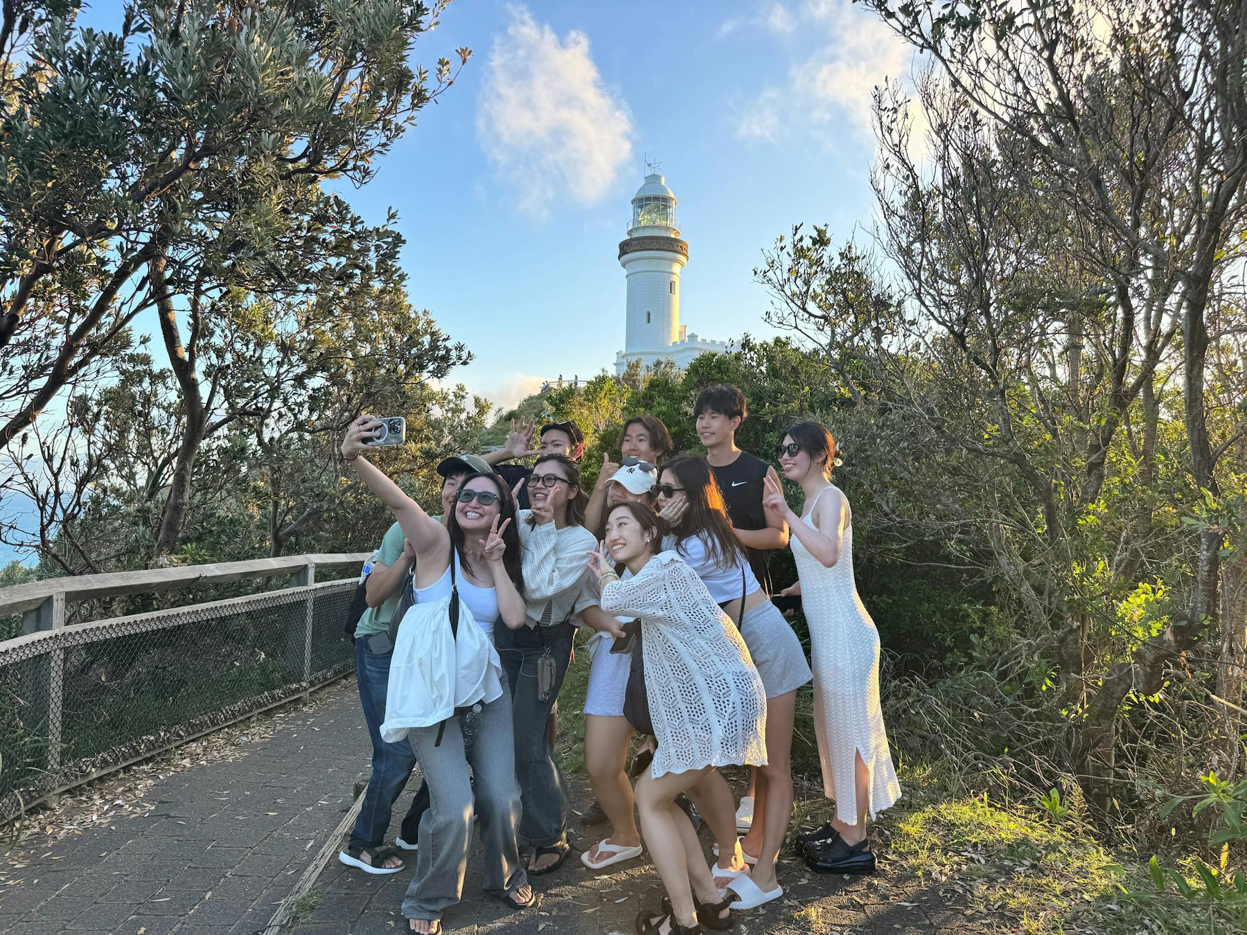 Paradise Tours group at Cape Byron Lighthouse