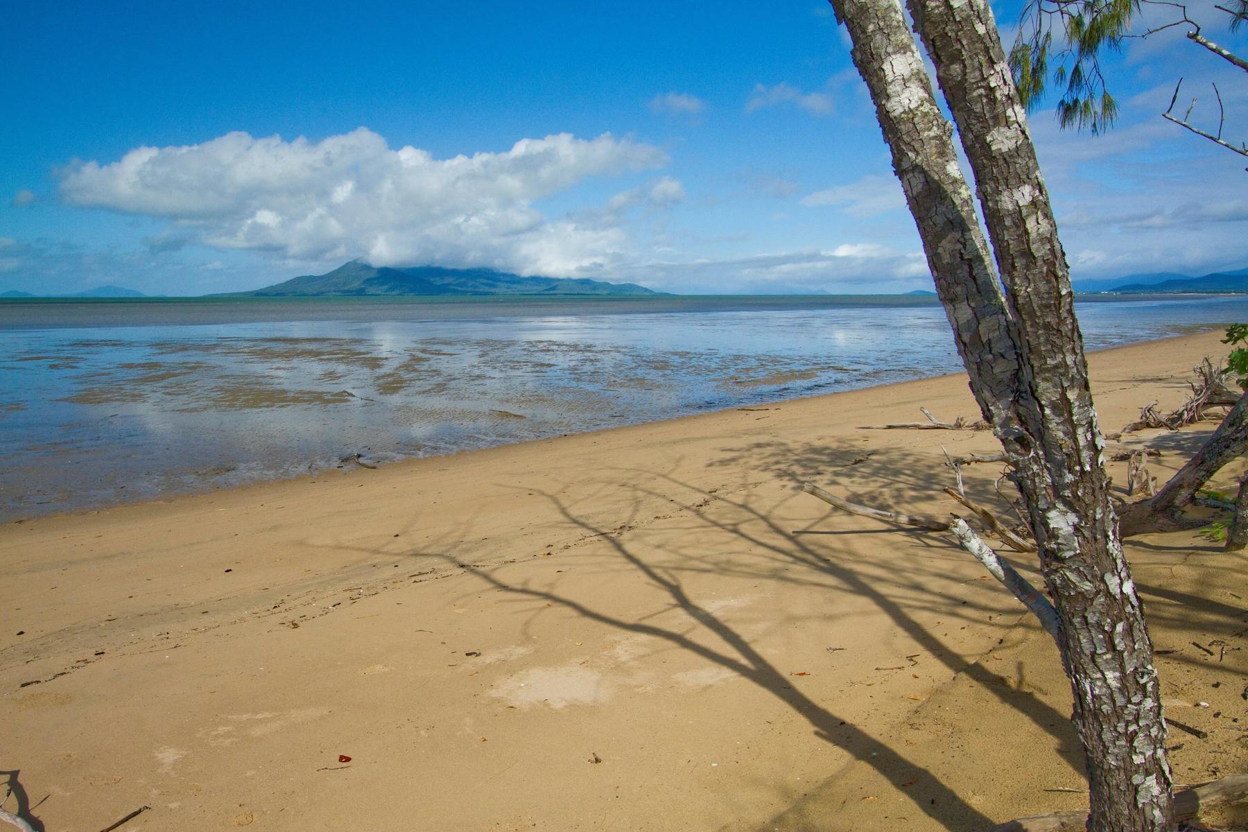 View to Hinchinbrook Island from beach at Edmund Kennedy.