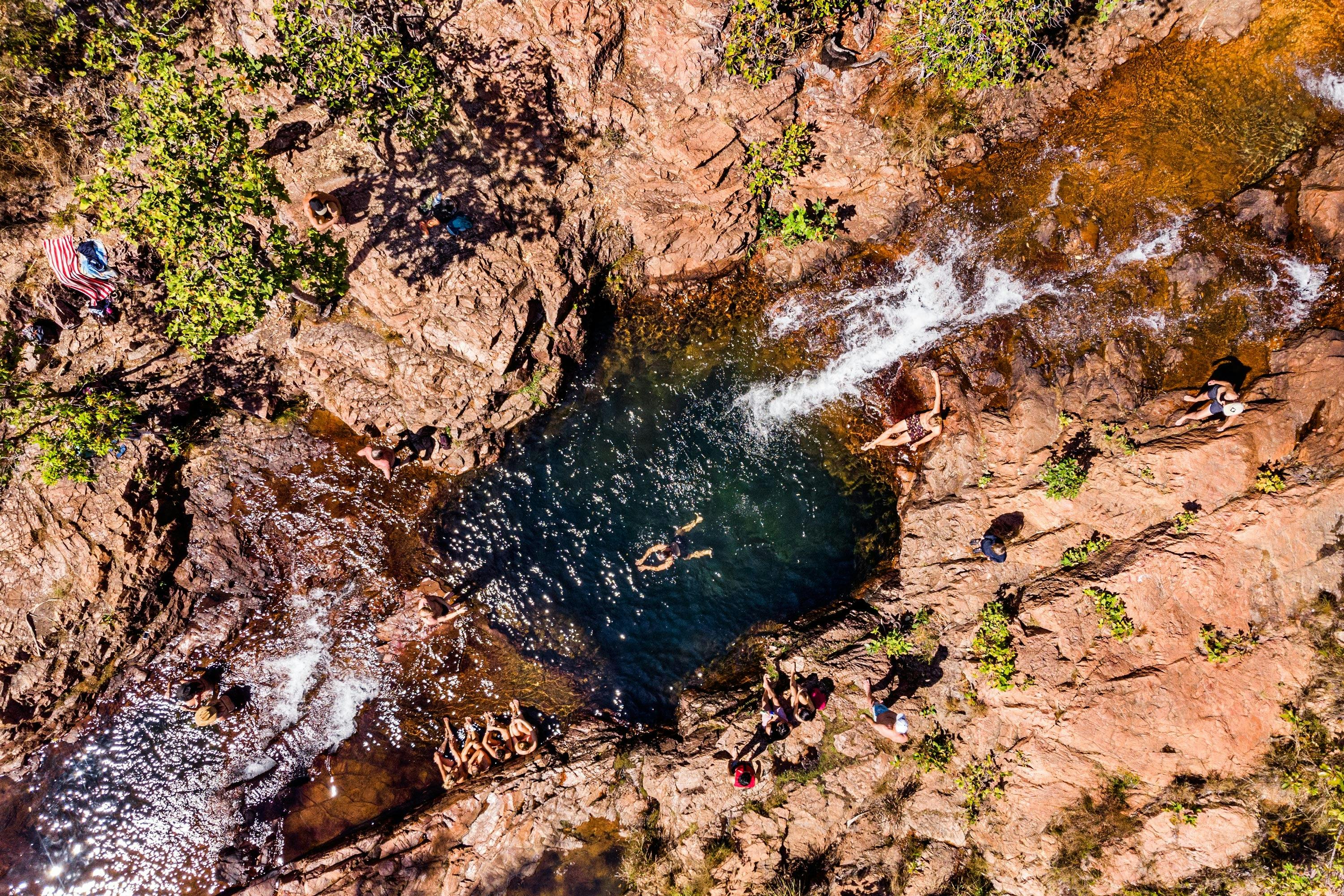 People enjoying Buley Rockhole