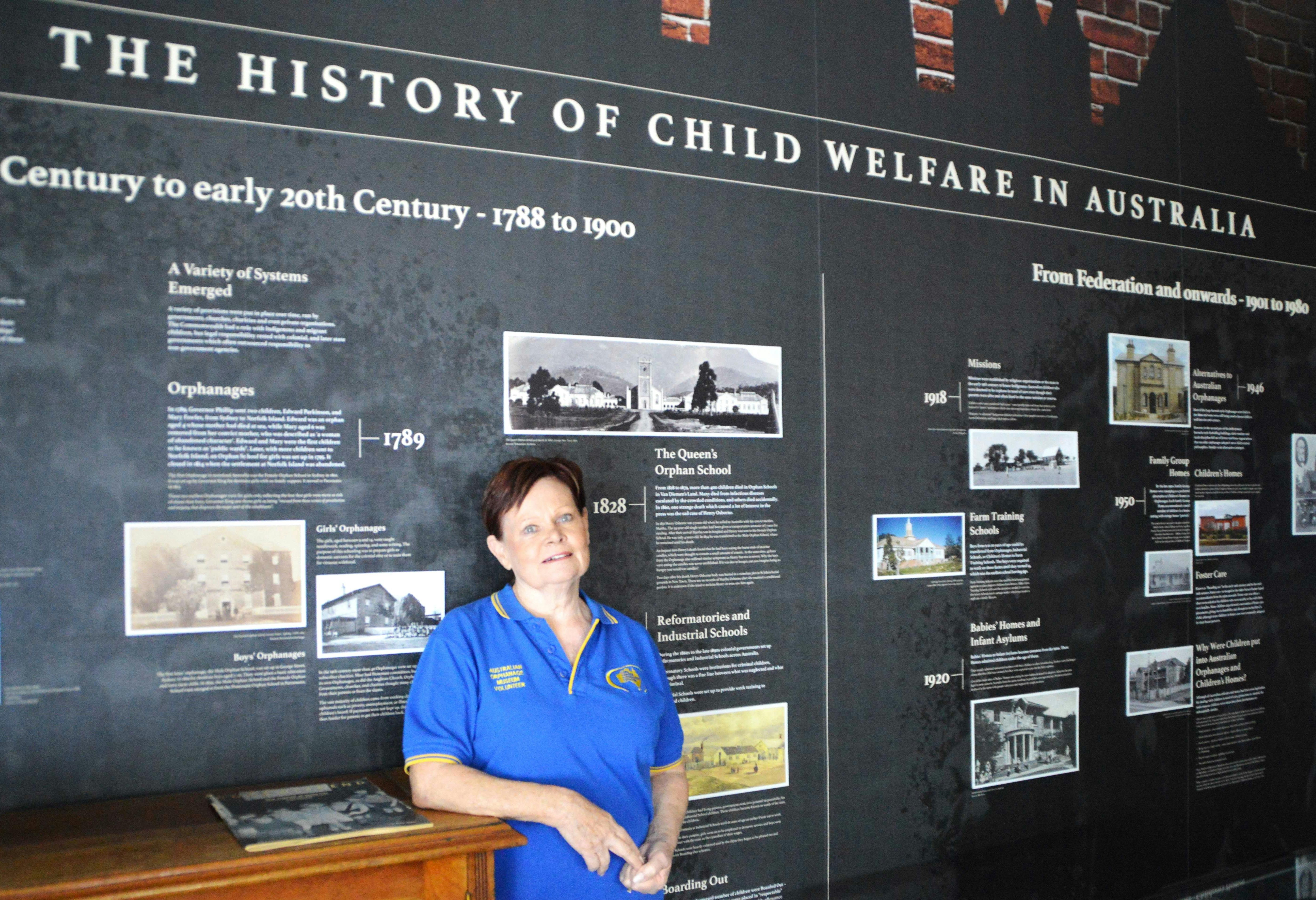 The museum displays the history of child welfare in Australia.