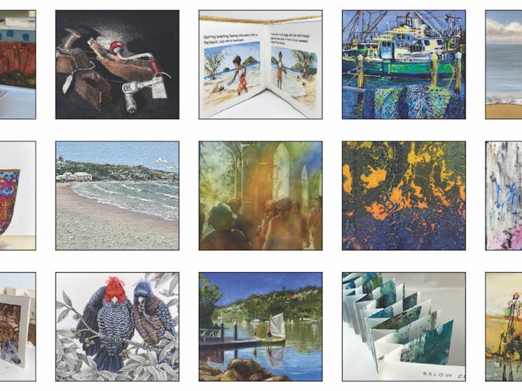 Images of prize winning works from Awards exhibition 2023