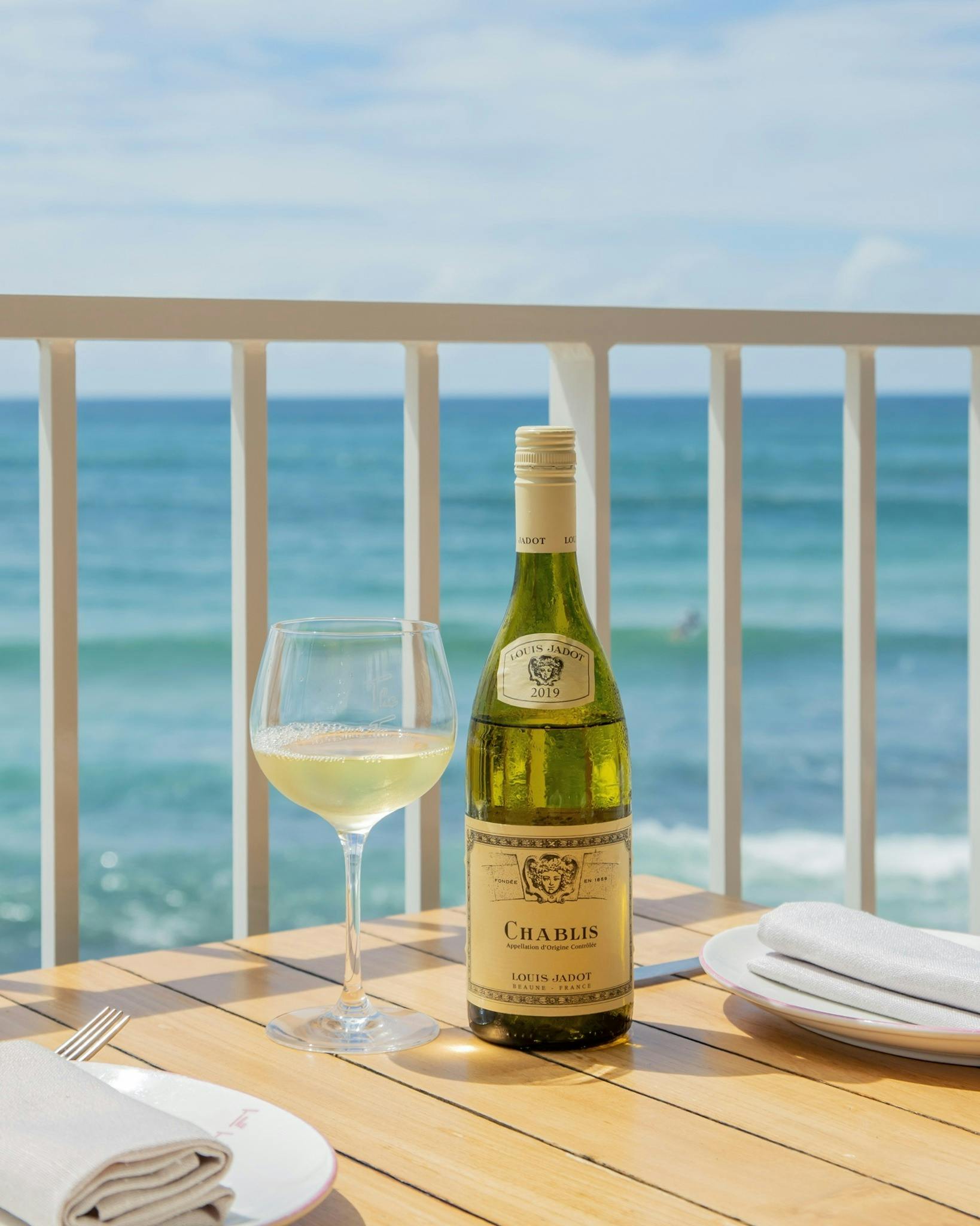 Glass of wine on the Tropic's Terrace