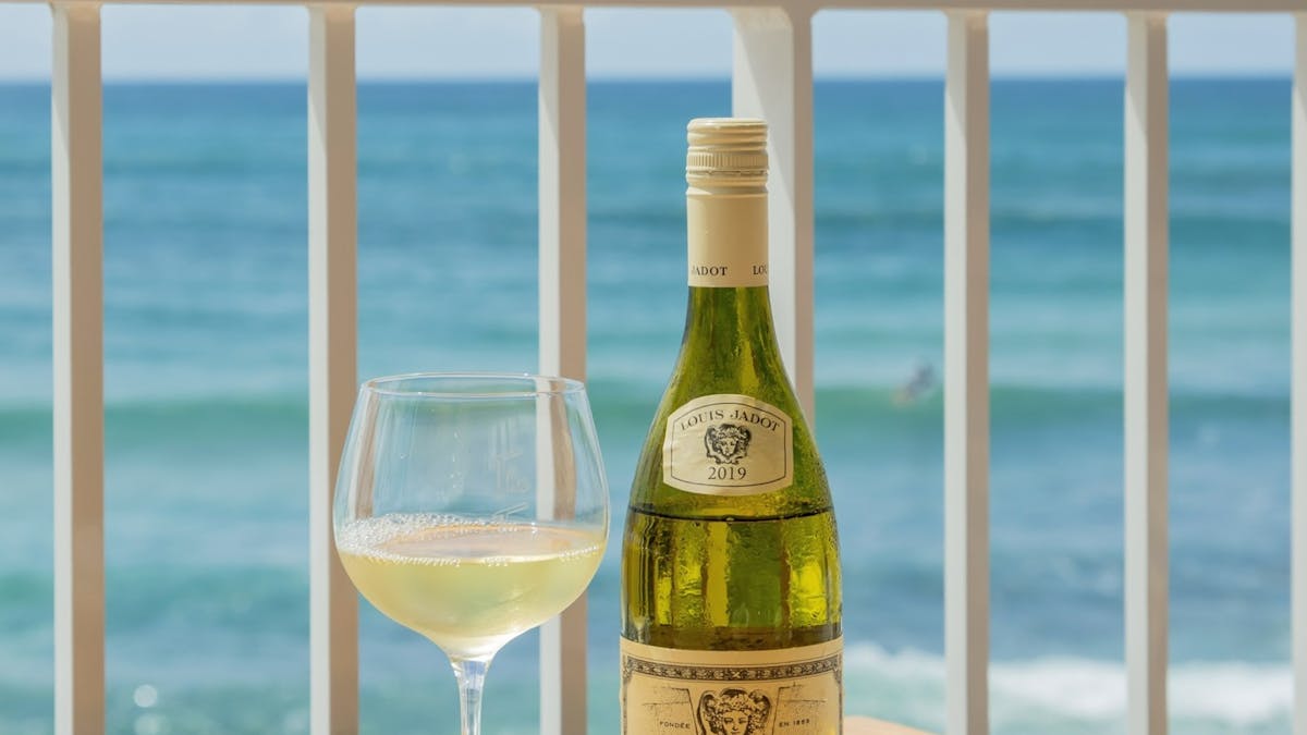 Glass of wine on the Tropic's Terrace