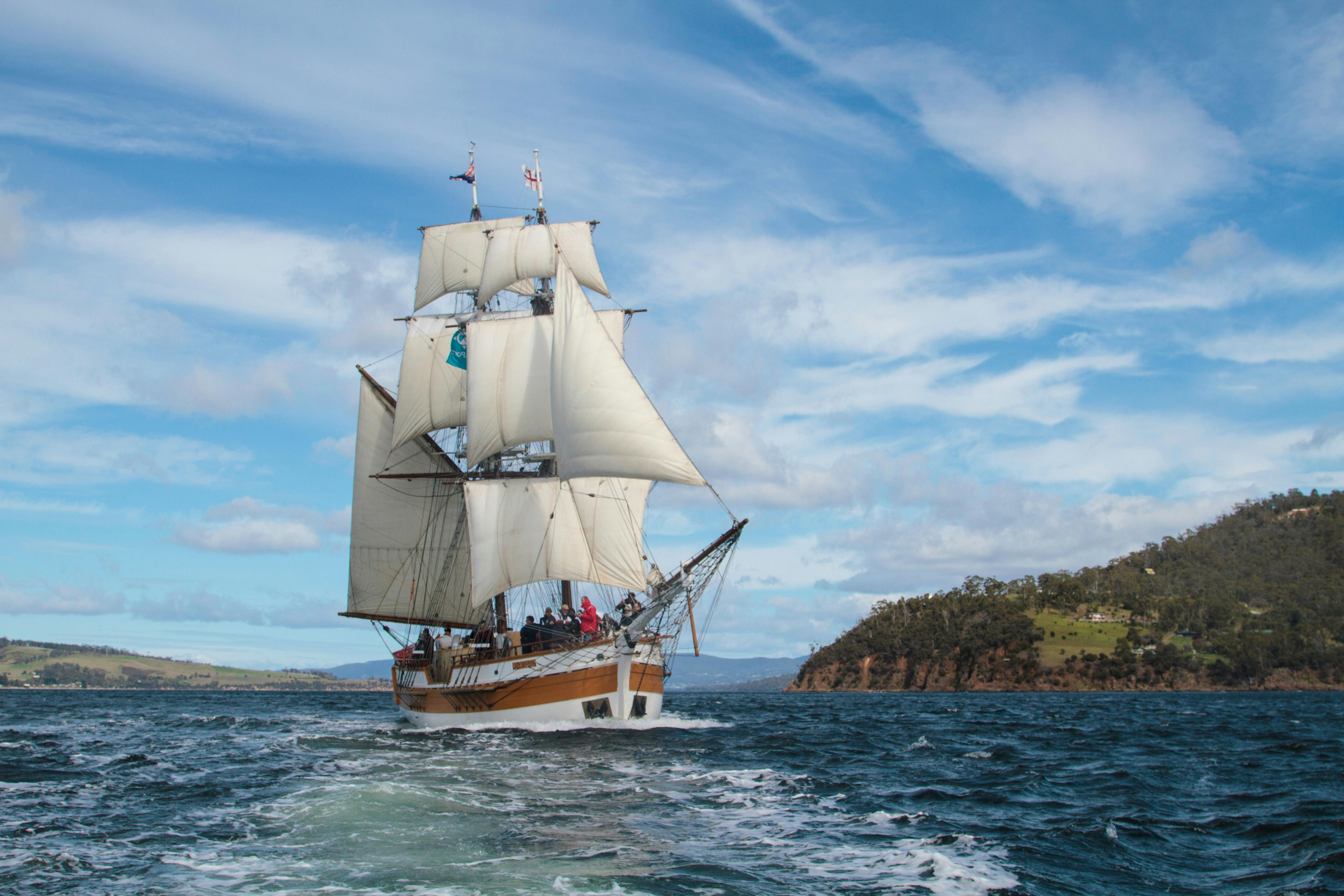 Full sail on display by The Lady Nelson