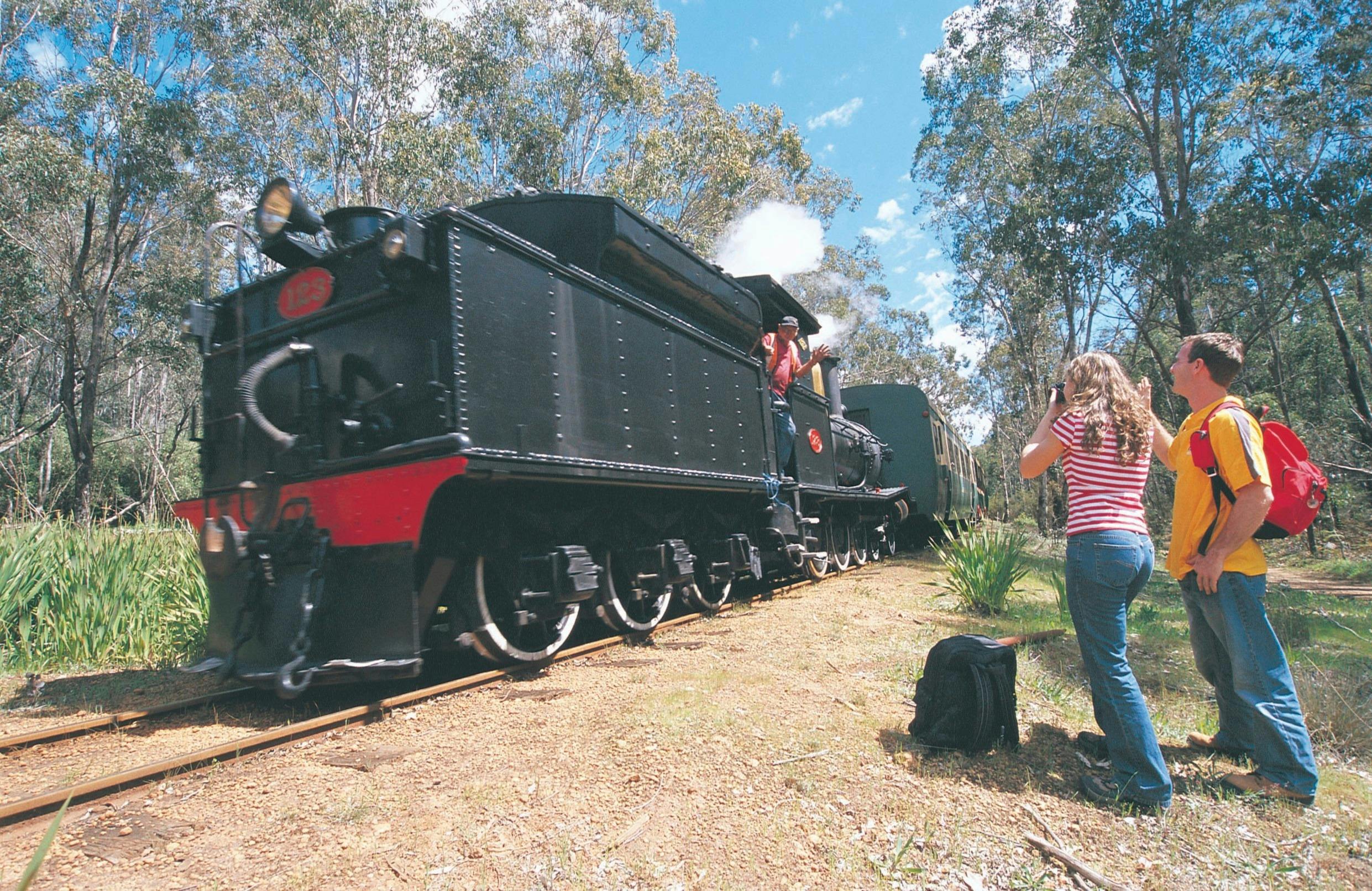 Hotham Valley Railway steam train, Dwellingup, Western Australia