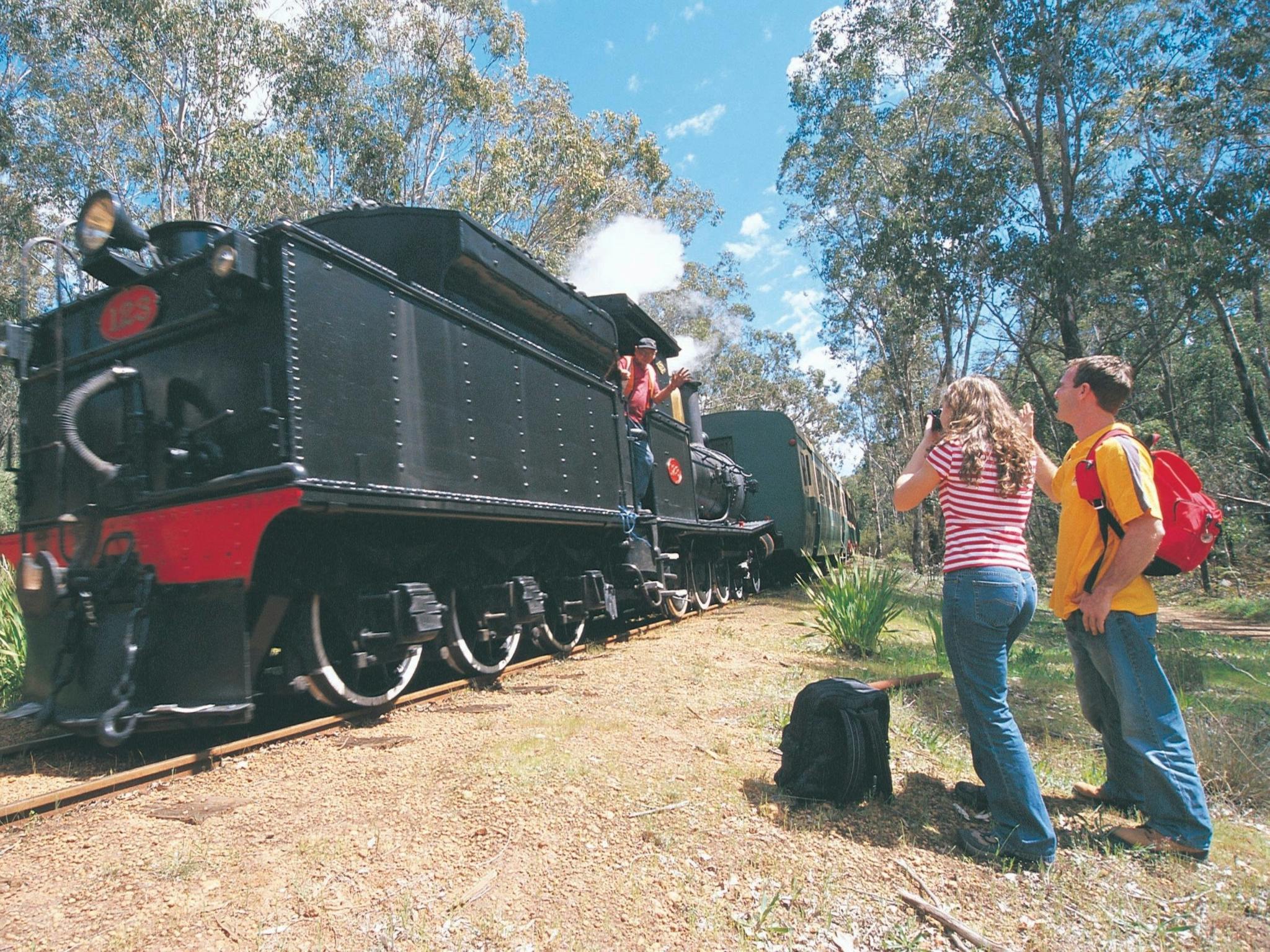 Hotham Valley Railway steam train, Dwellingup, Western Australia