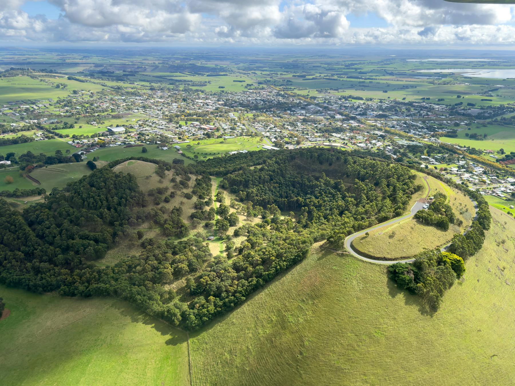 Aerial view of Mt Leura and Mt Sugarloaf