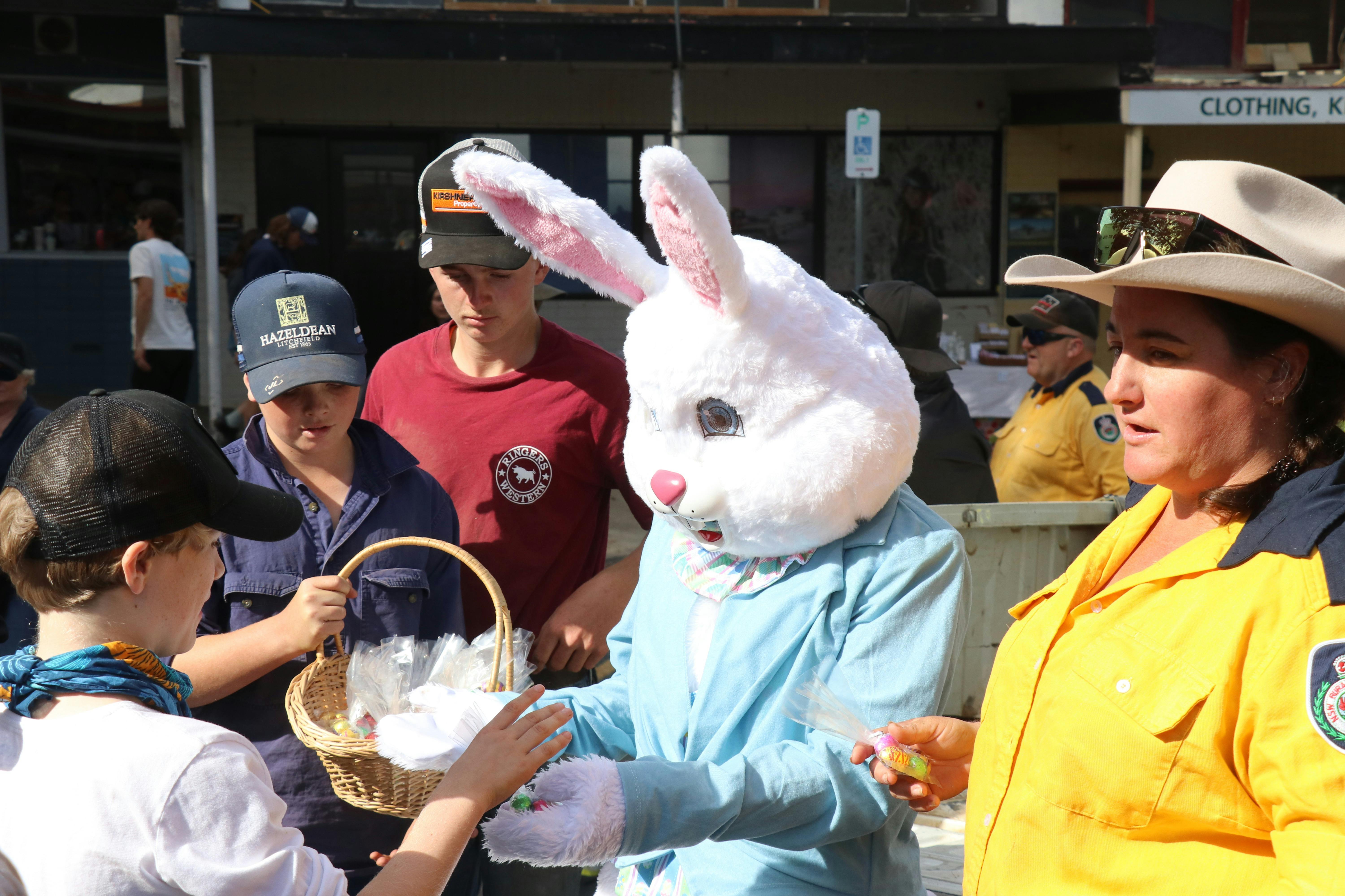 Easter Bunny with children