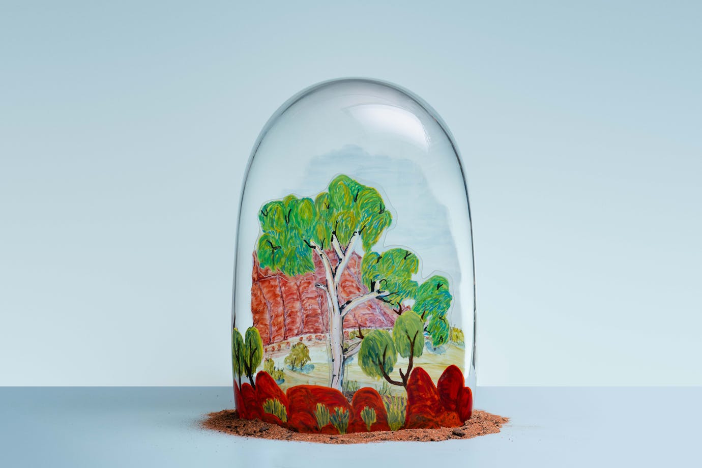 Glass artwork, watercolour, gouache, glass paint