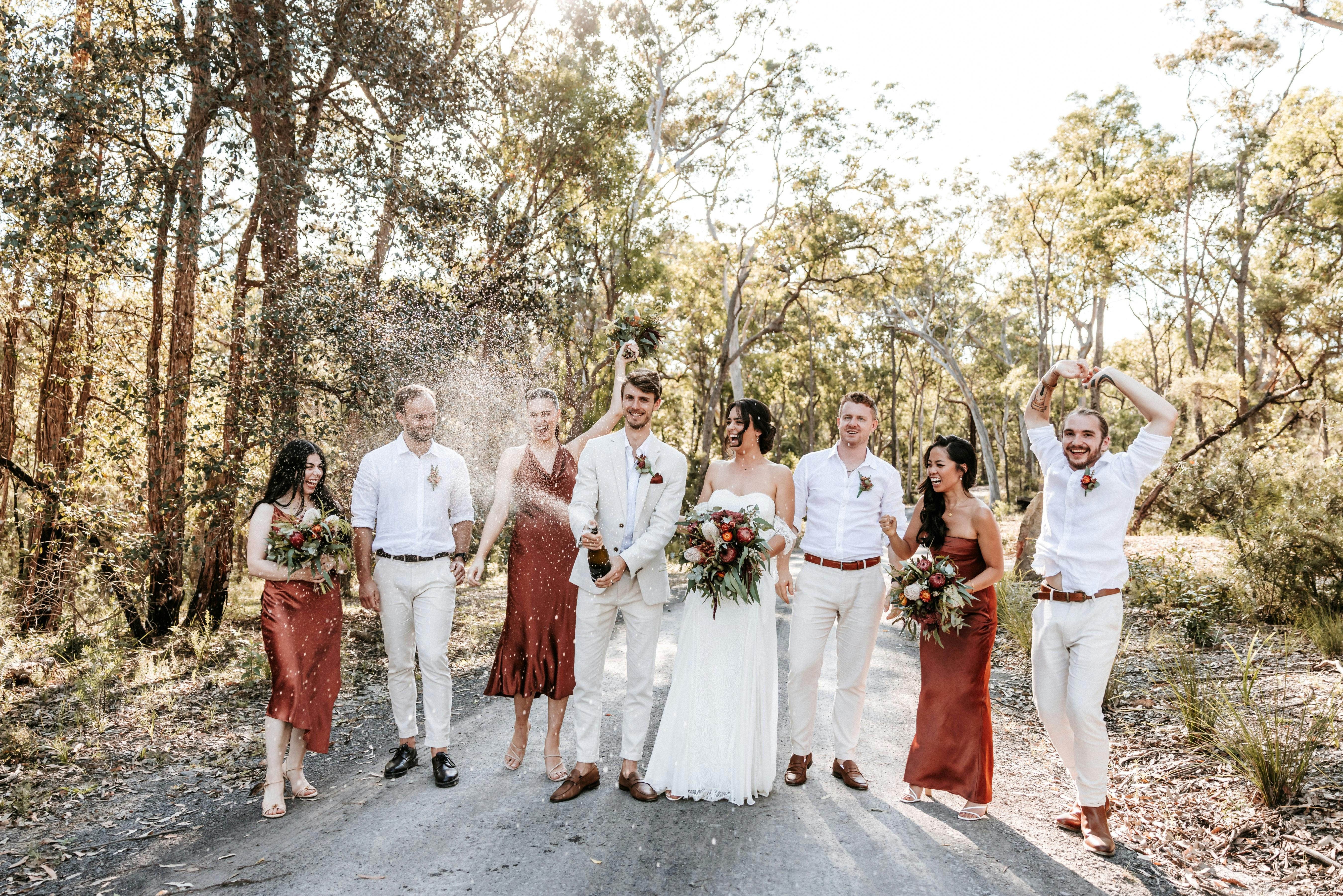 wedding party at wildwood