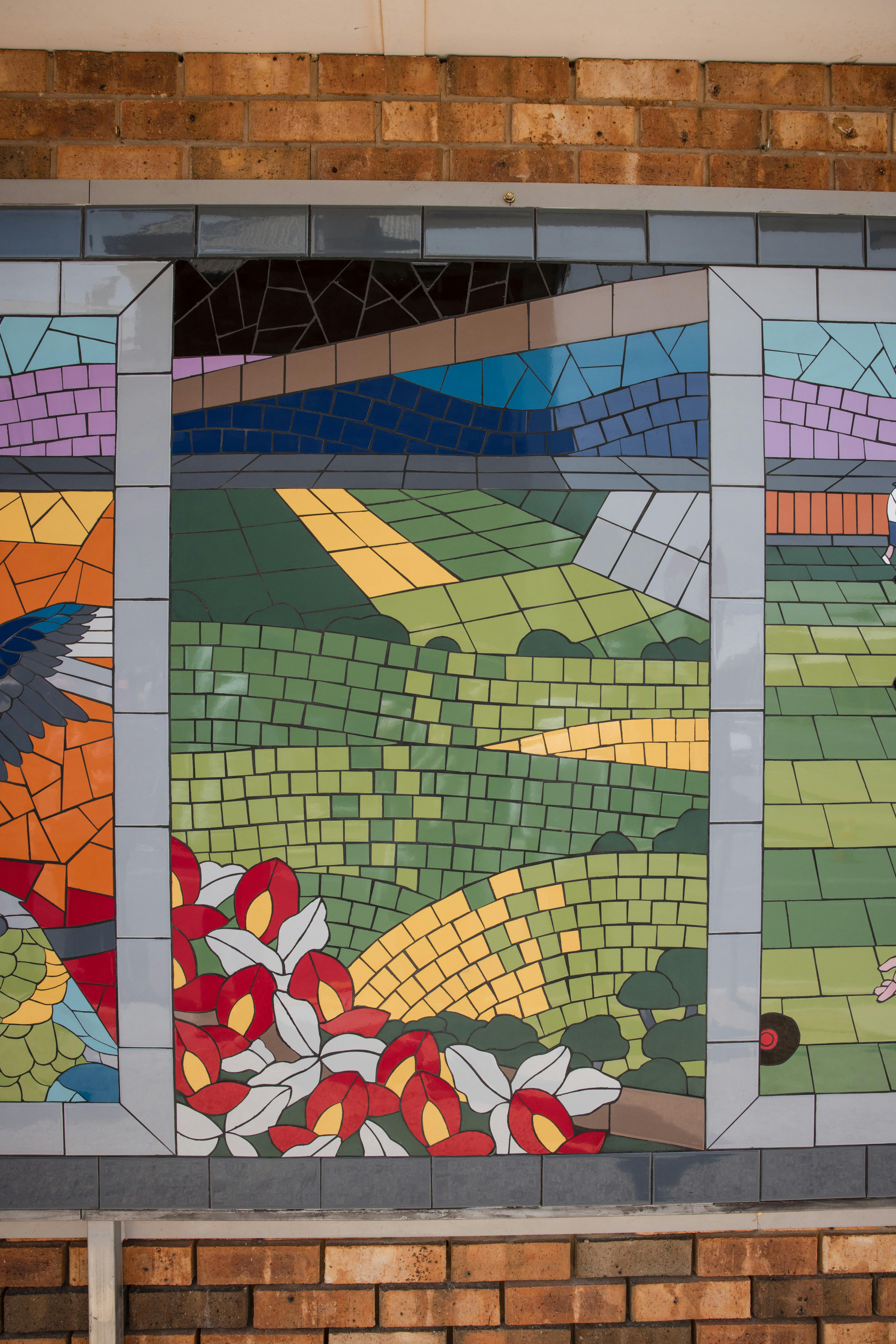 Blyth Mosaic - detail -Running Postman