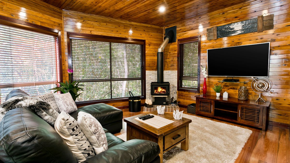 Lounge and fireplace