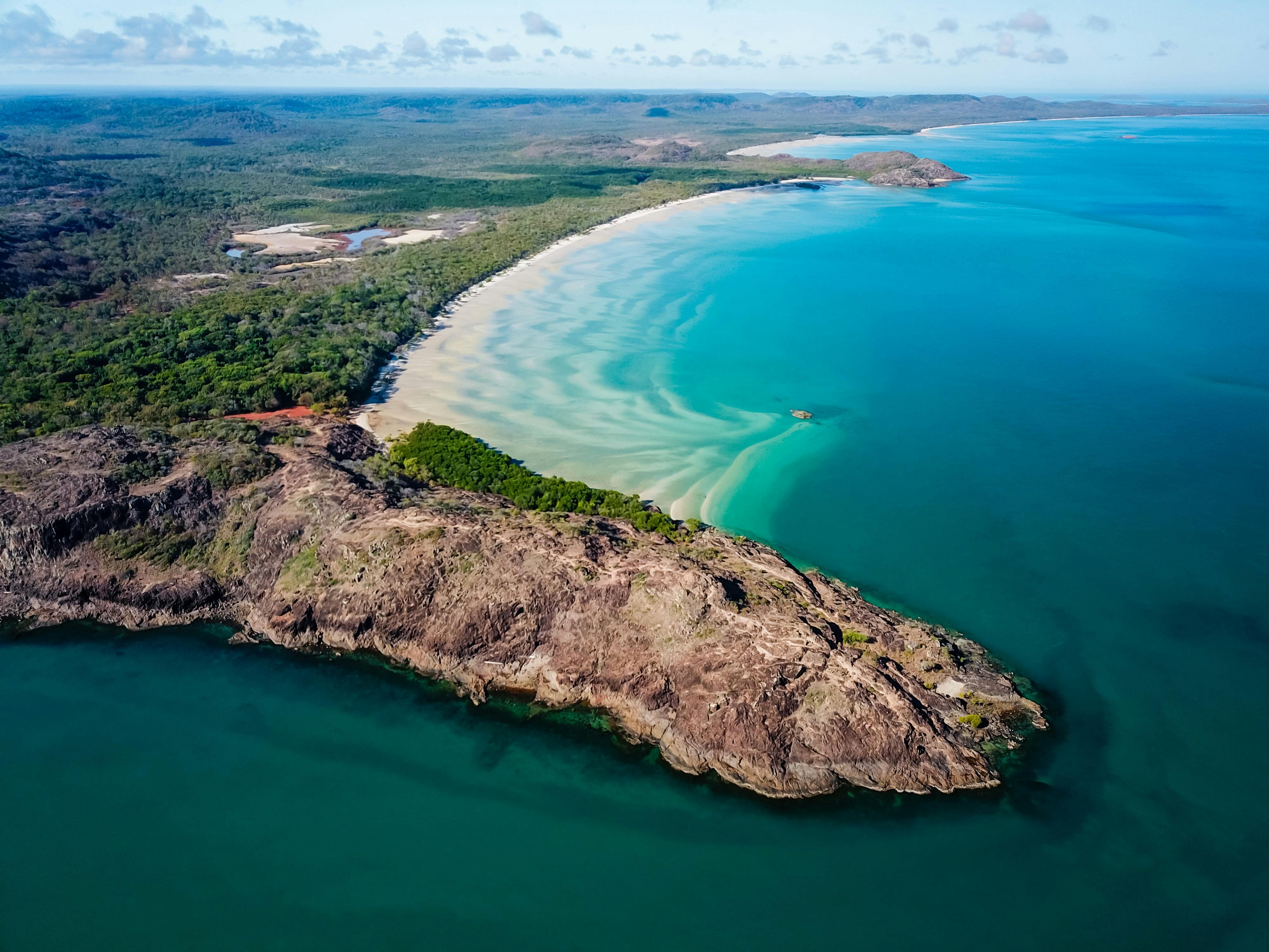 aerial image of tip of australia