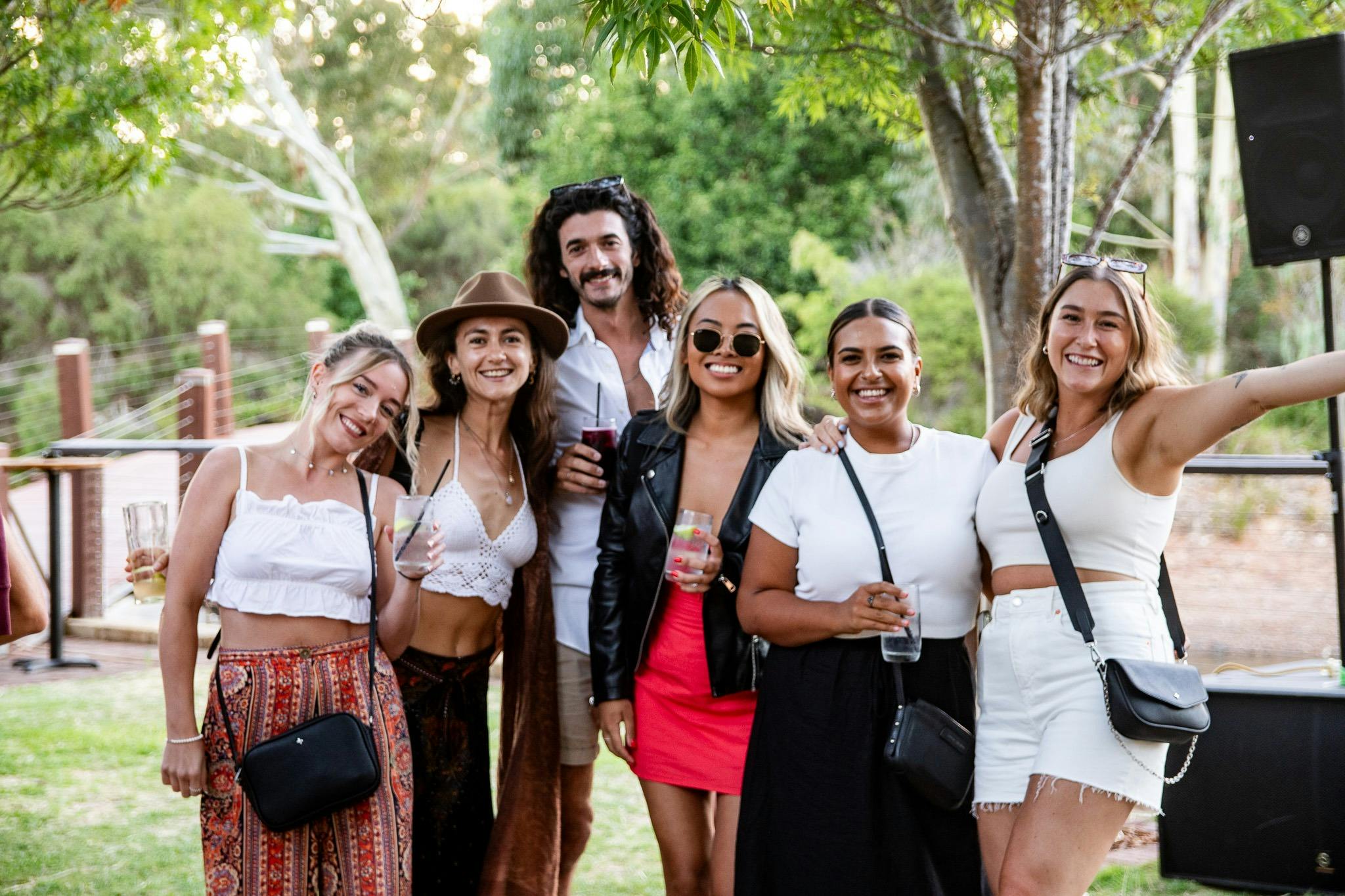 Friends enjoying a Sundowner Event at Black Brewing Co