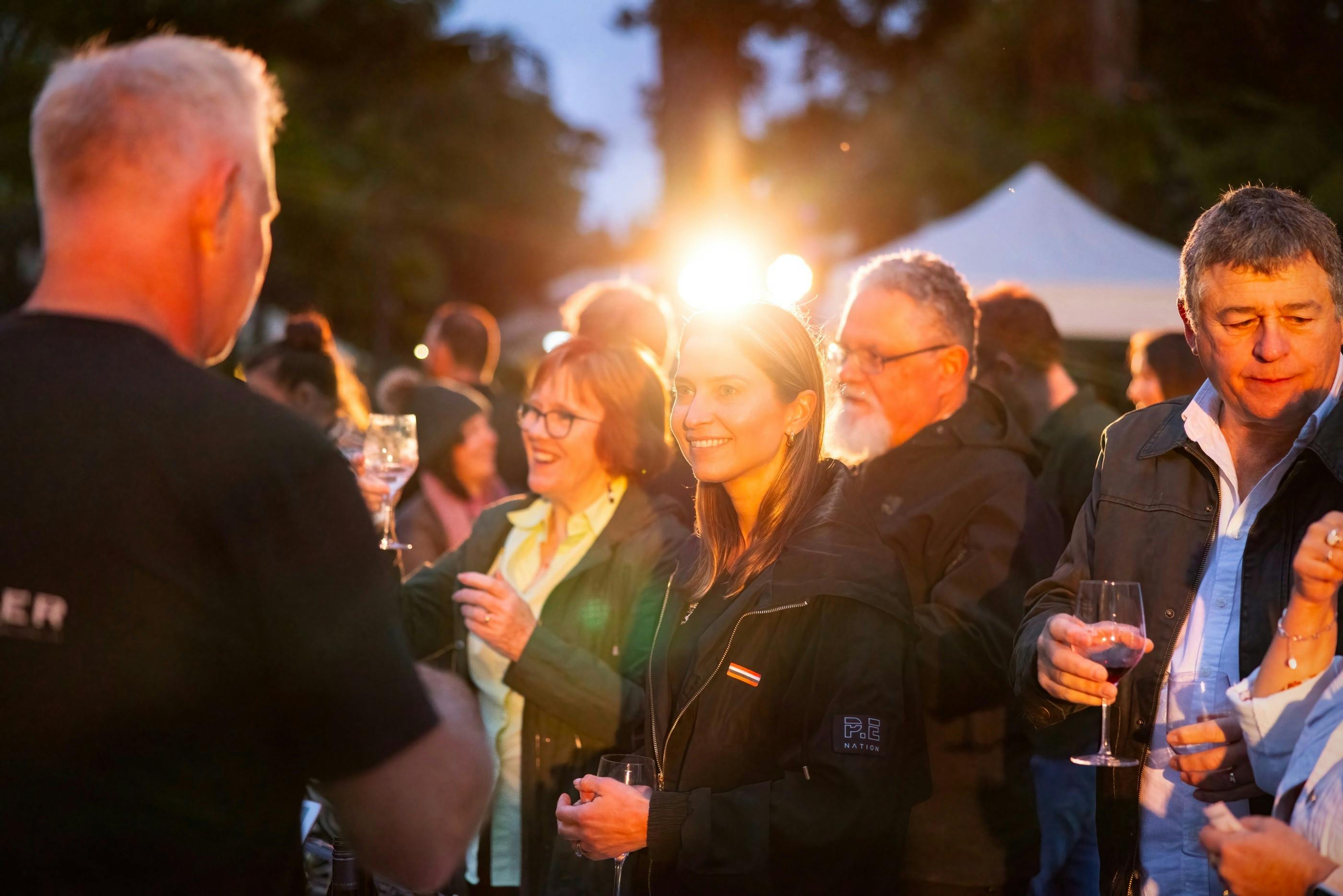 People attending a wine tasting event