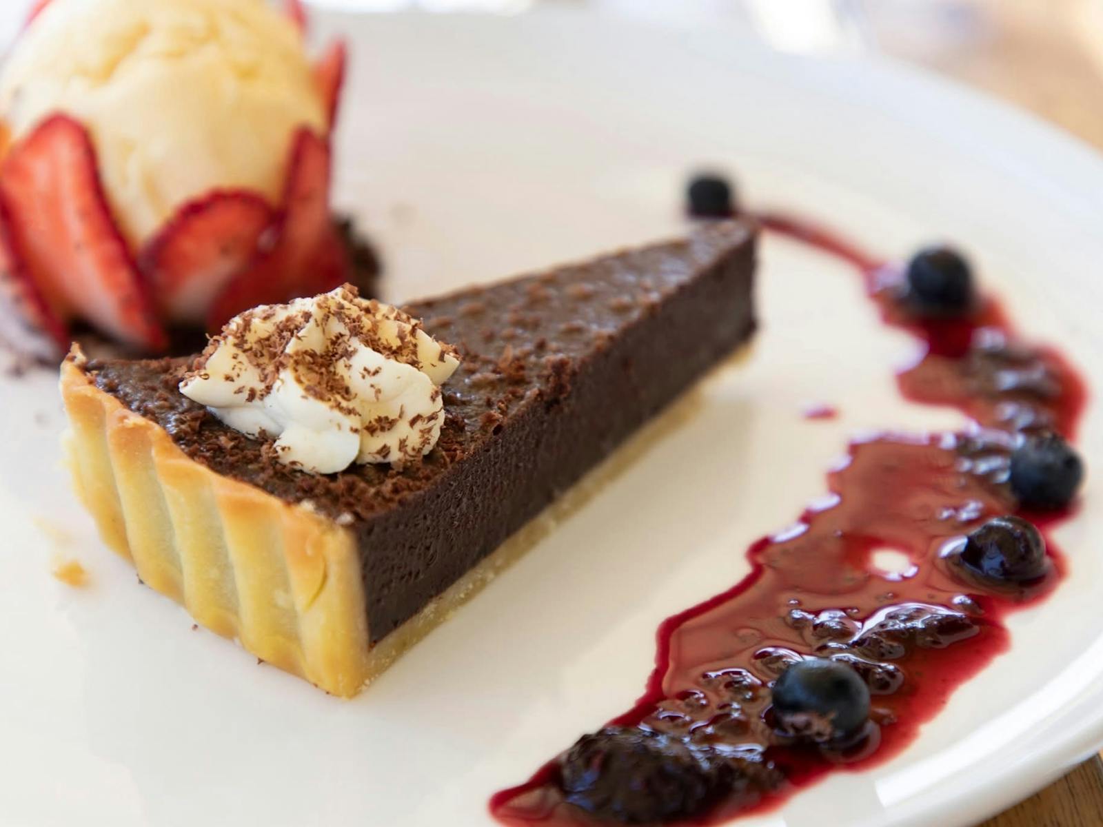 Dessert from Octopii Restaurant at Bermagui Fishermens Co-op