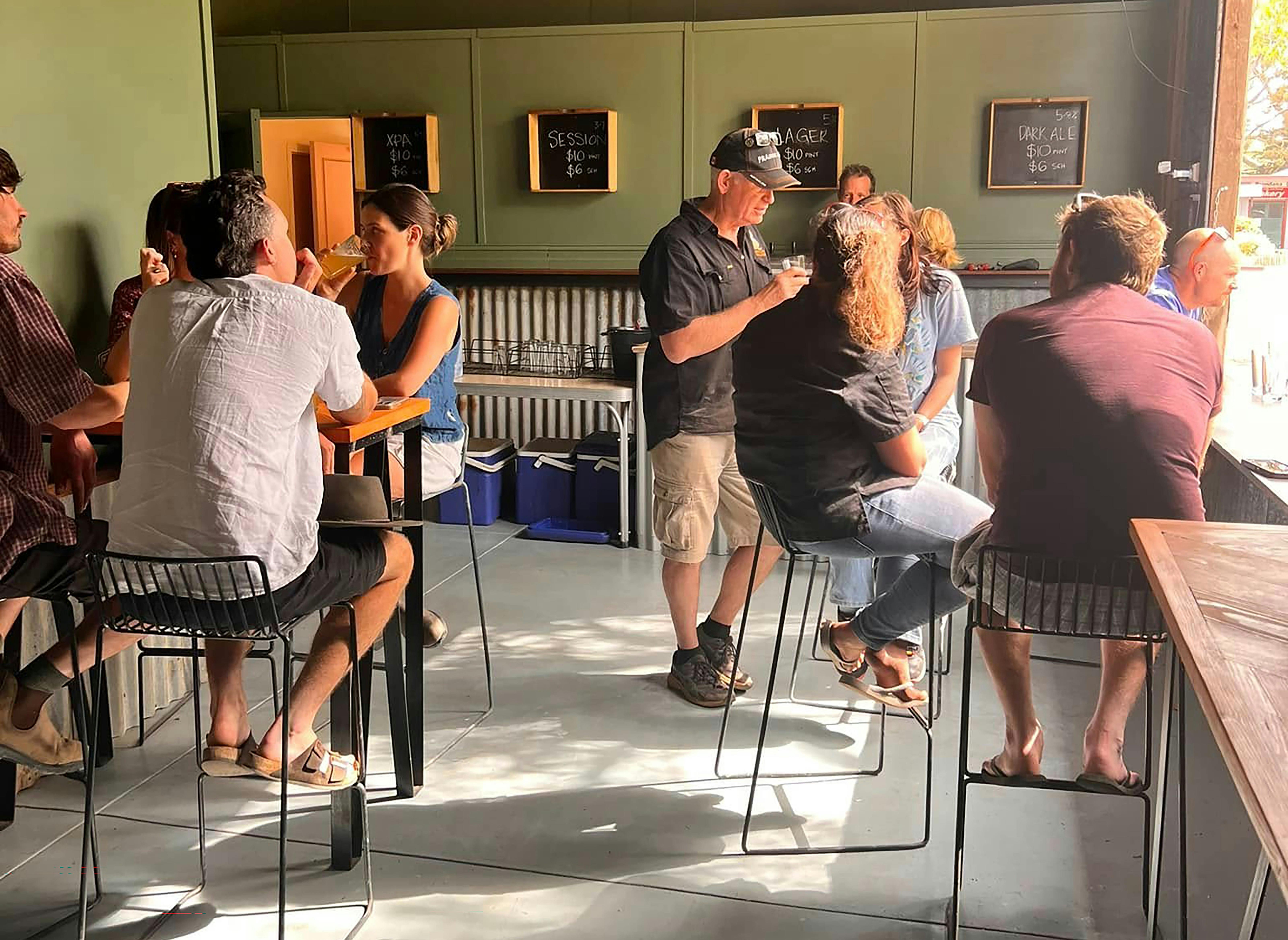 Inside the brewery