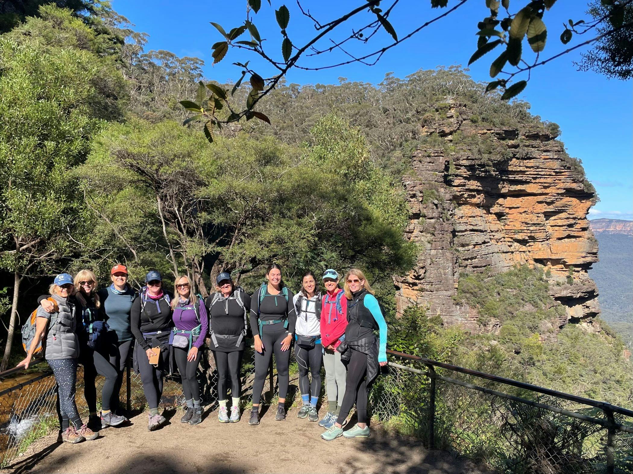 Group at a lookout in the Blue Mountains