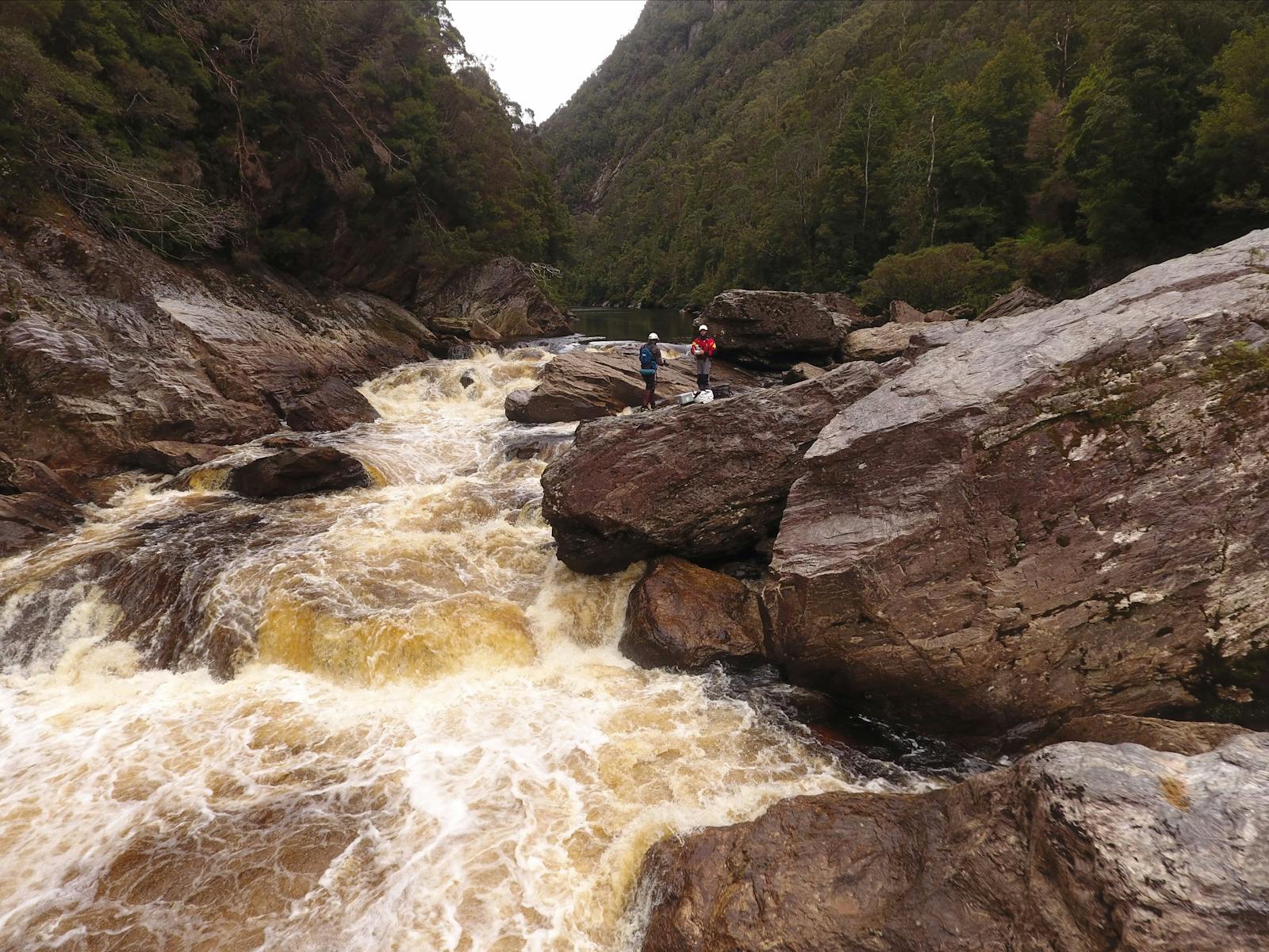 Coruscades - one of the finest Rapids in the Great Ravine - Franklin River Rafting