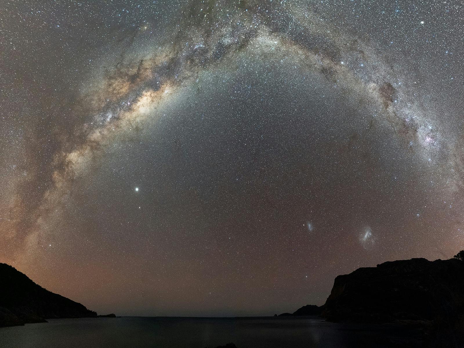 The Milky Way dominates the night sky in Tasmania's winter months