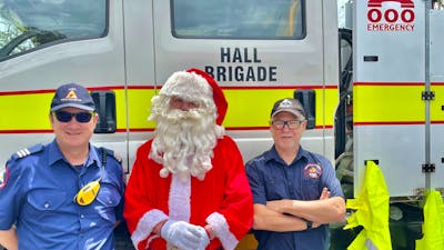 Hall Fire Brigade with Santa