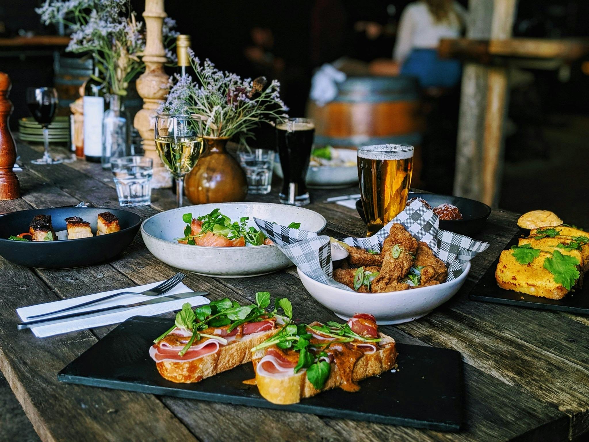 The Blind Monk Food Set-up