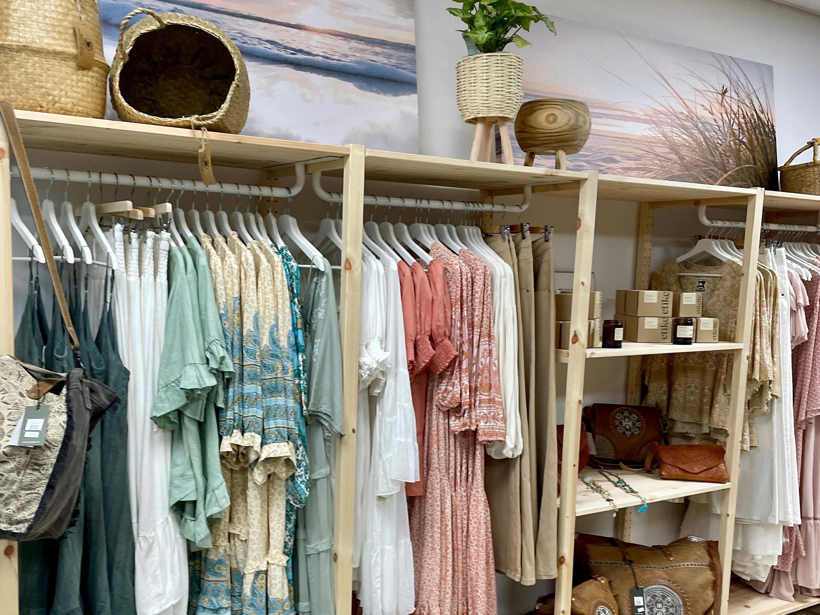 Boho boutique fashion and local artists and labels