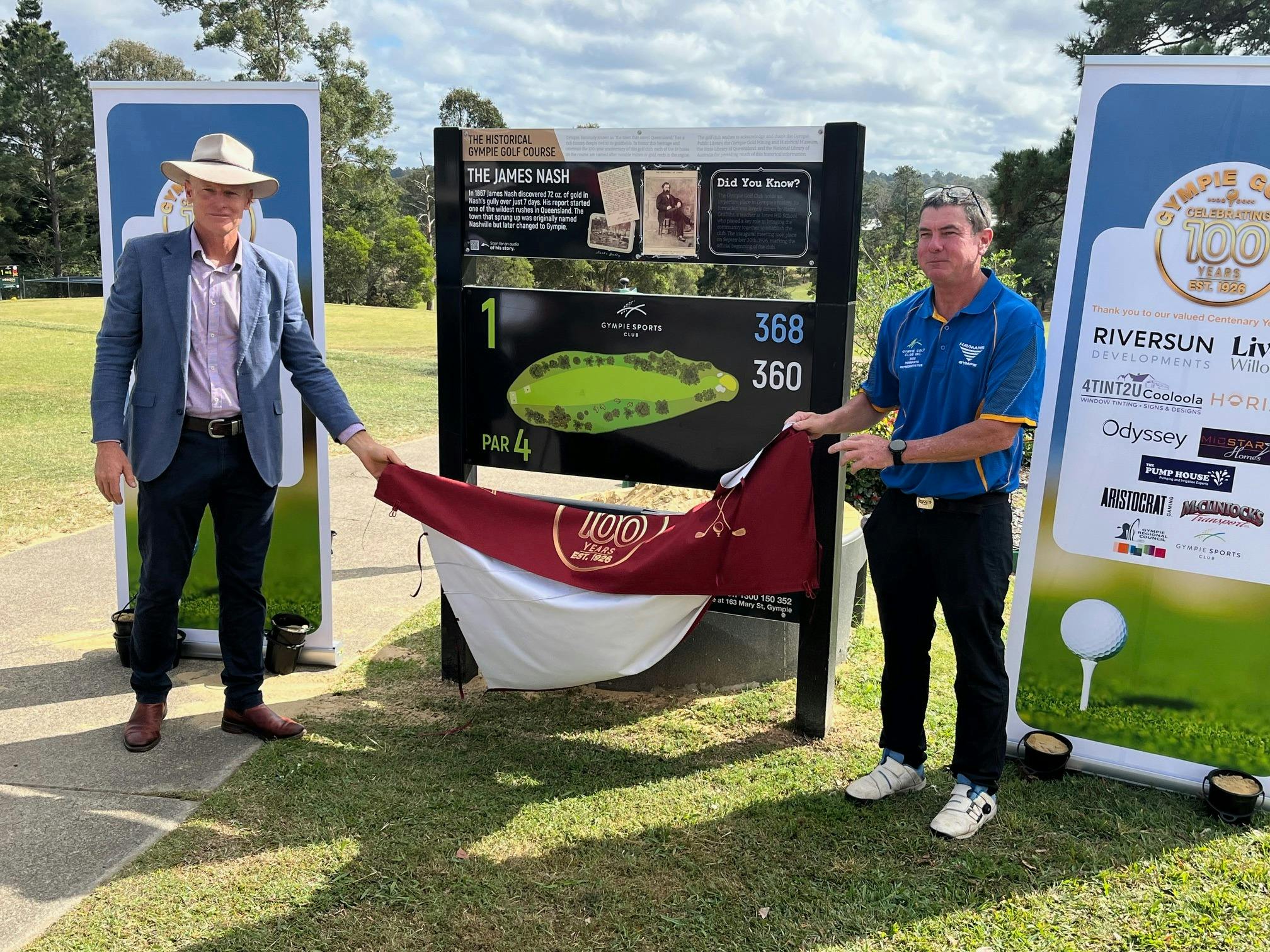 Gympie Golf Club Historical Mining Signs