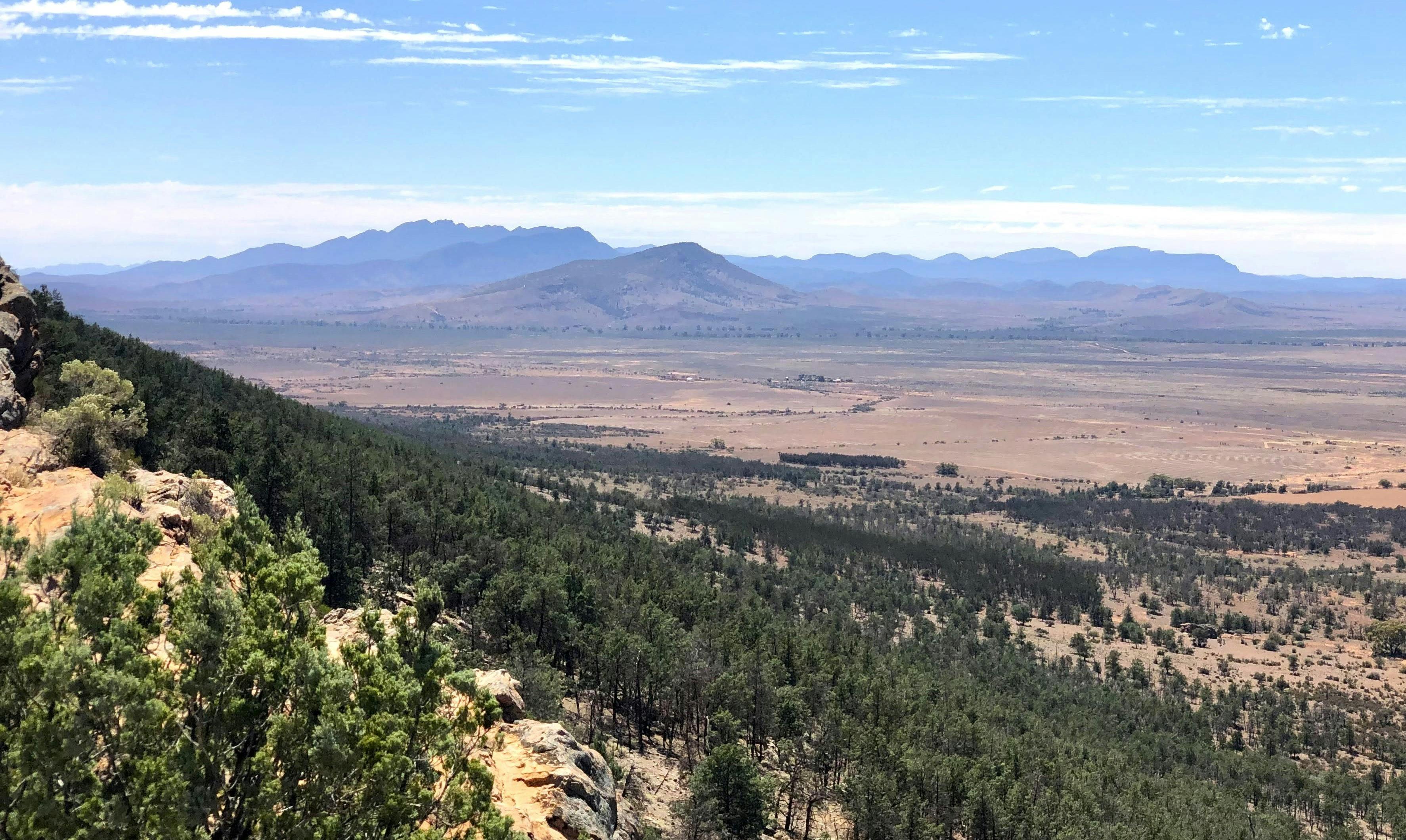 View of mountains in the distance