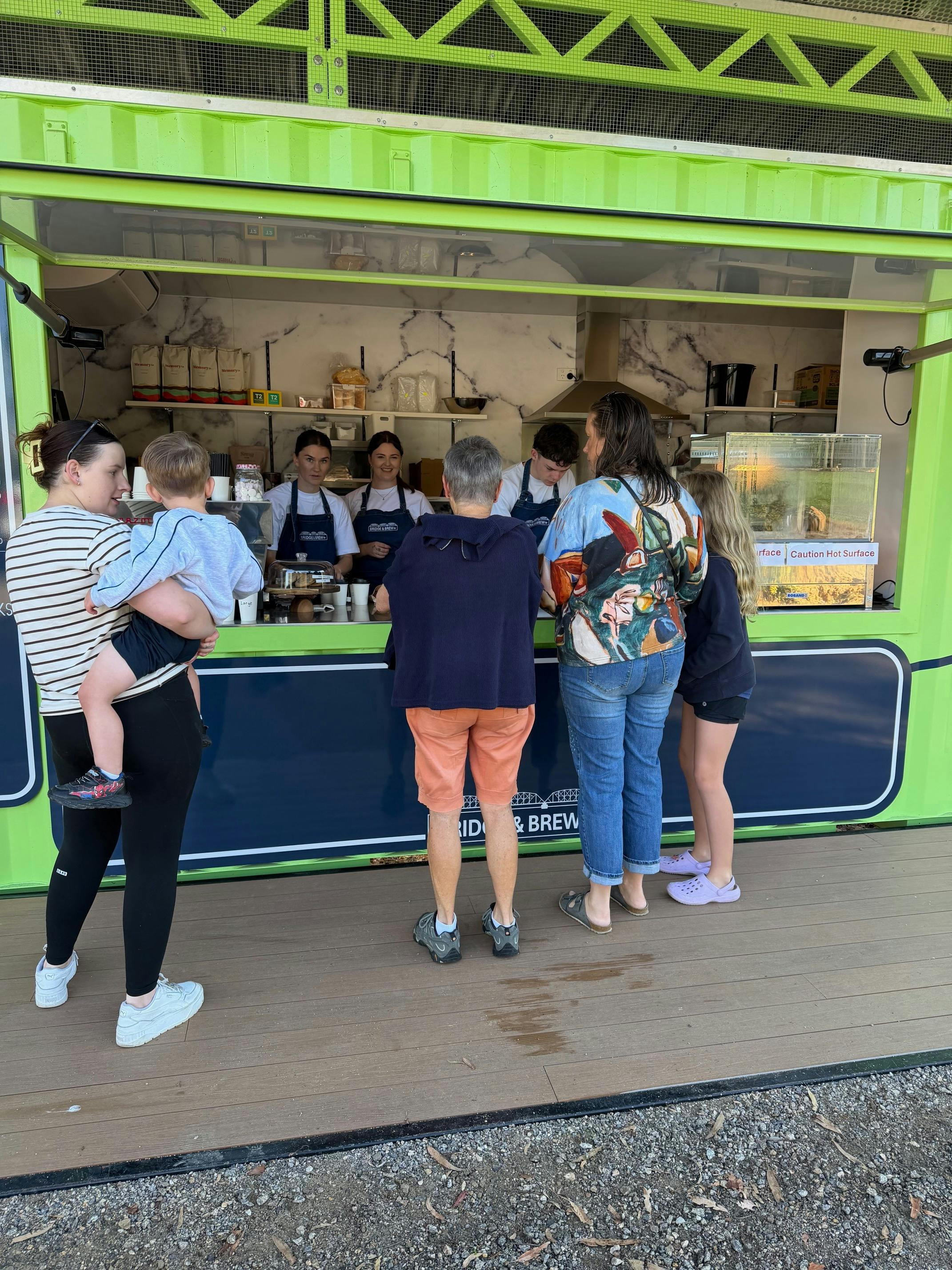 Customers ordering at the counter