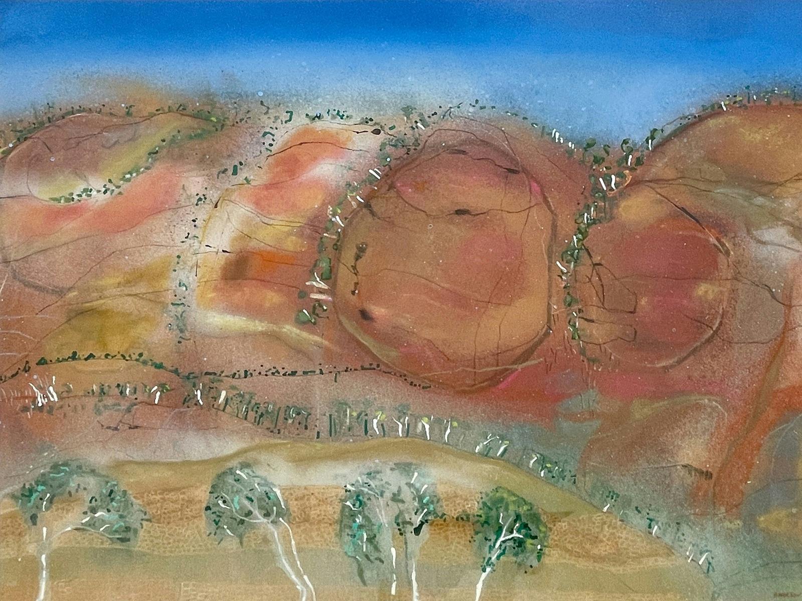 아크릴 목탄 잉크를 사용한 풍경화