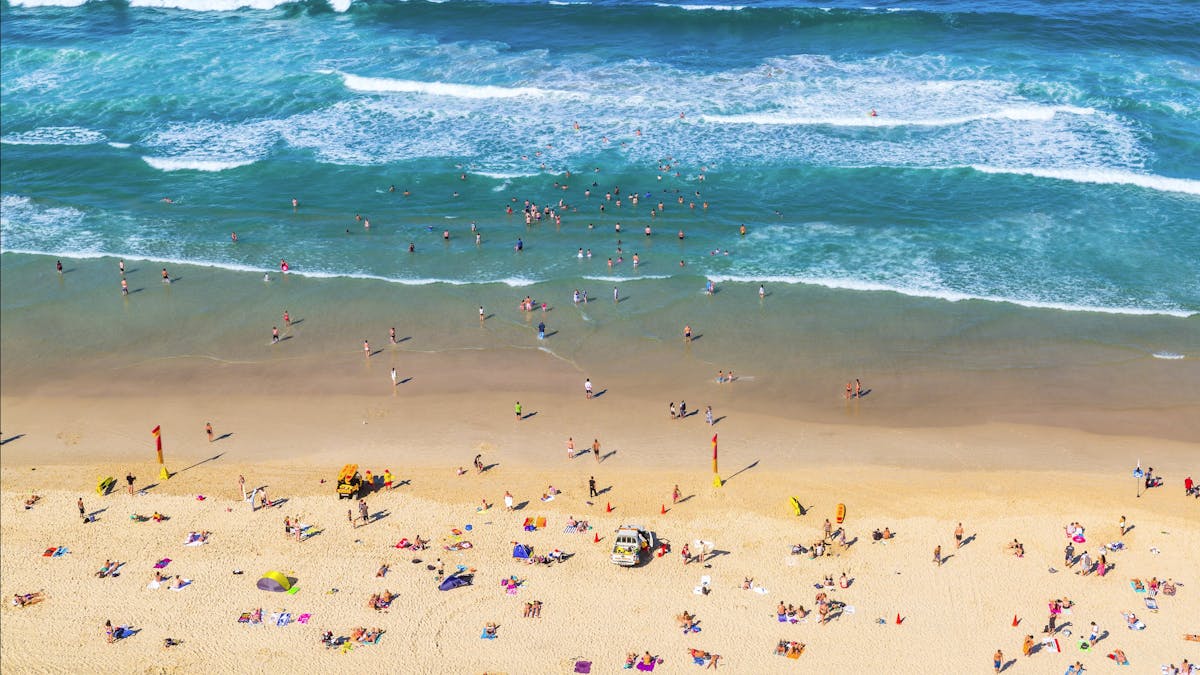 Surfers Paradise beach aerial