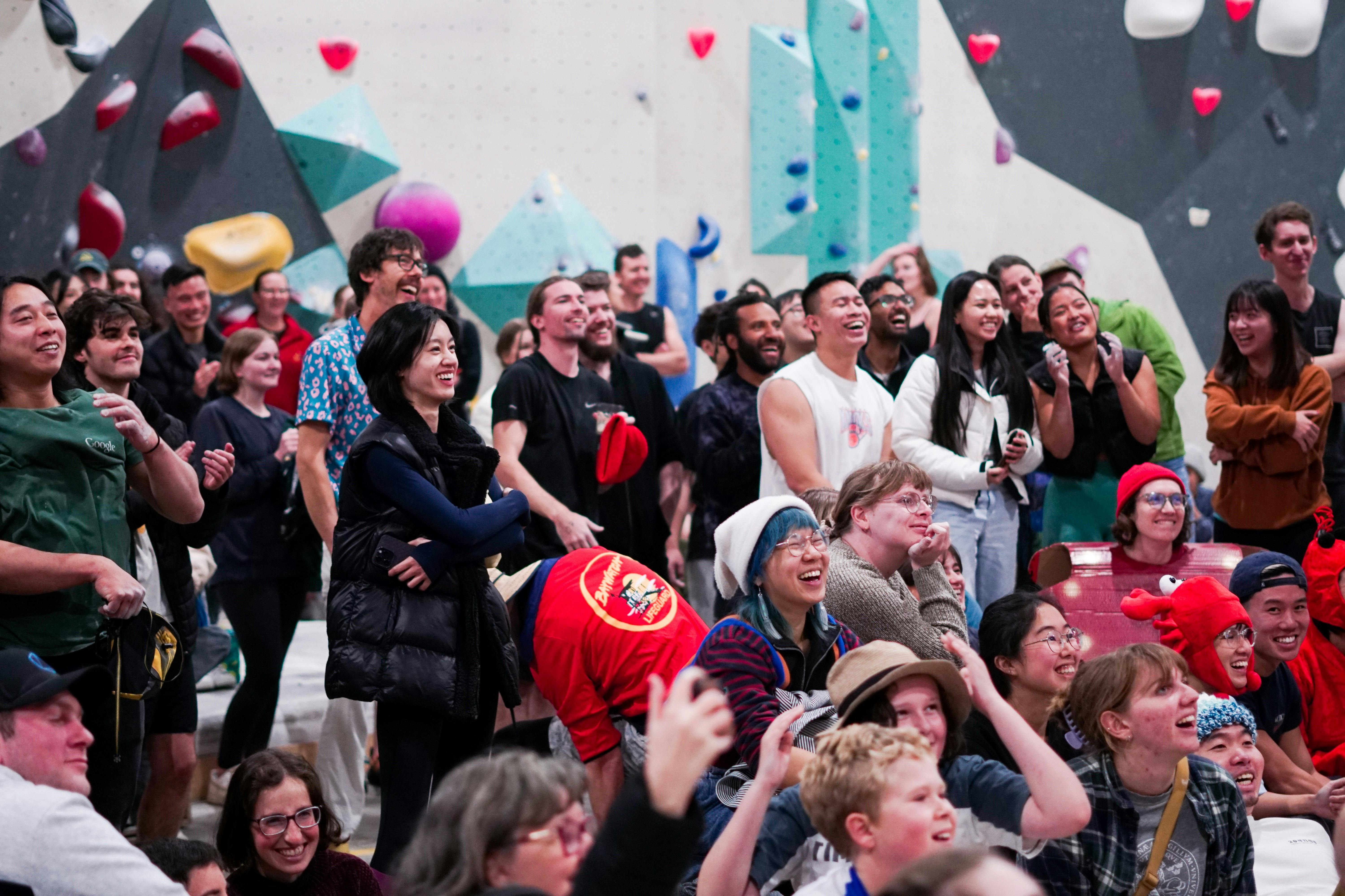 Birthday party crowd
