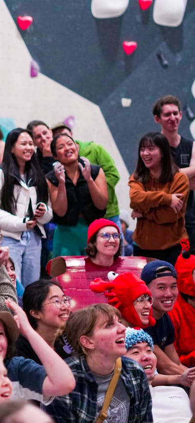 Birthday party crowd