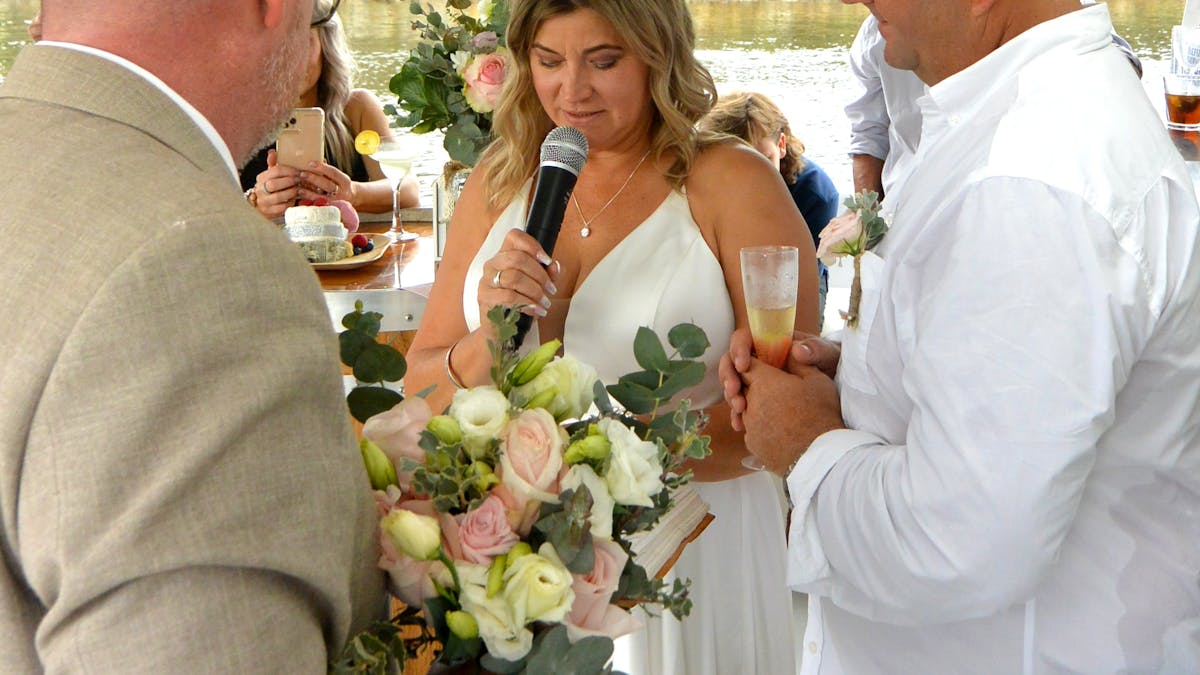 Casual, Intimate weddings, renewal of vows, anniversaries, all on Crusader 1 in Mooloolaba