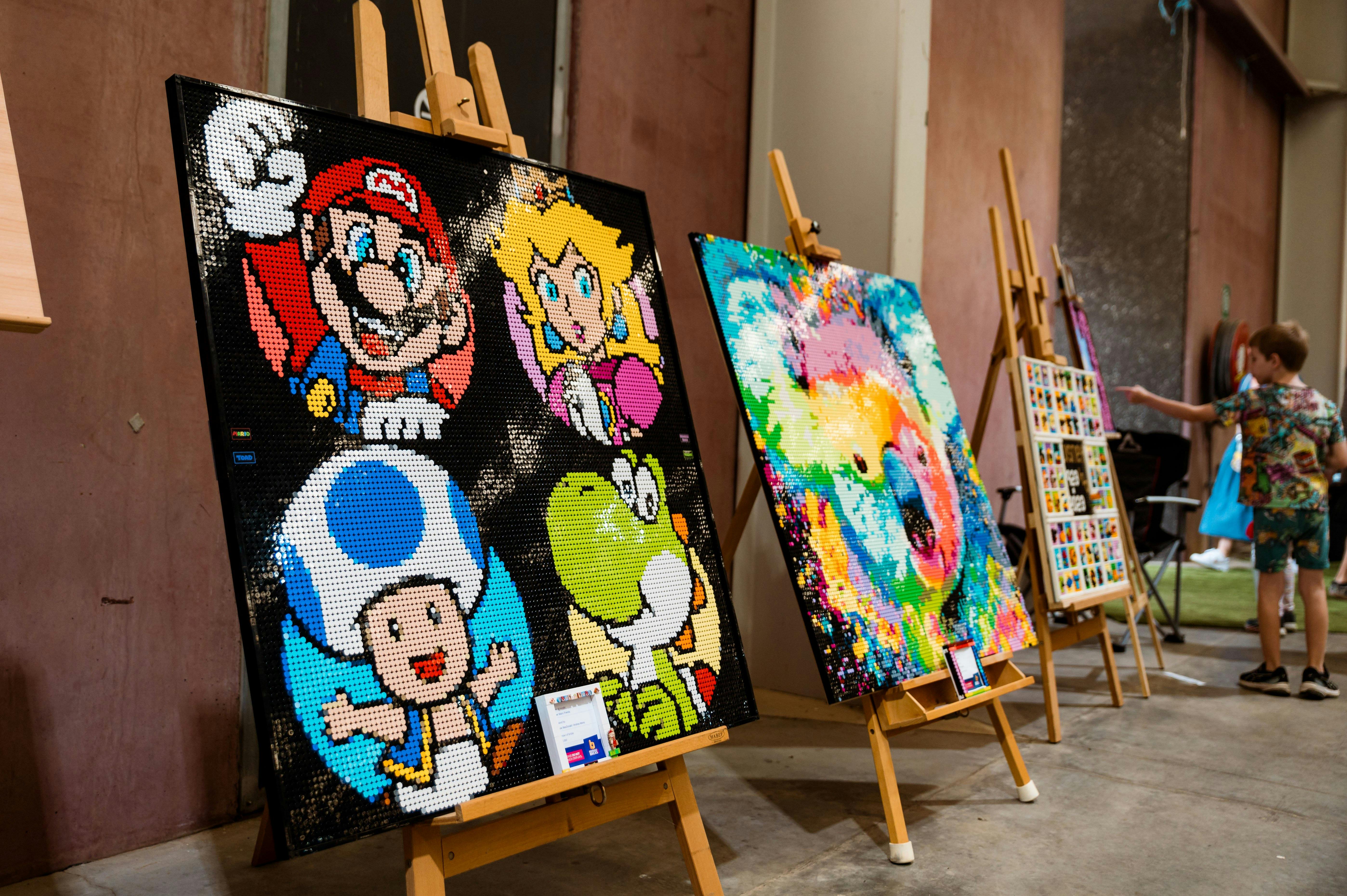 LEGO Mosaics on display at Bendigo Bricks