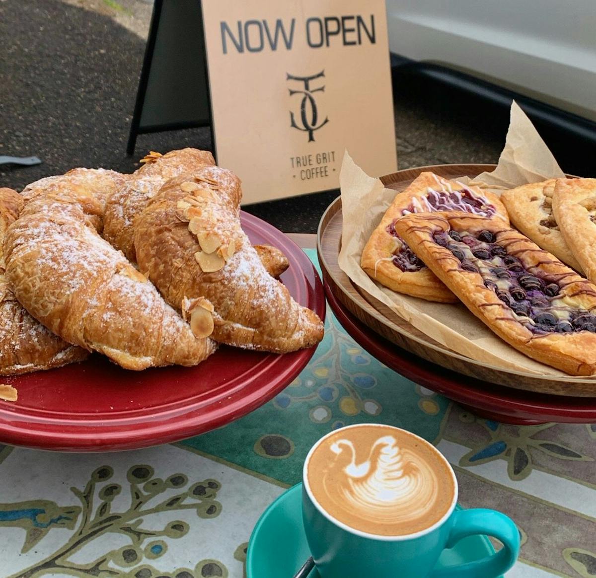 Croissants, Pastries and coffee