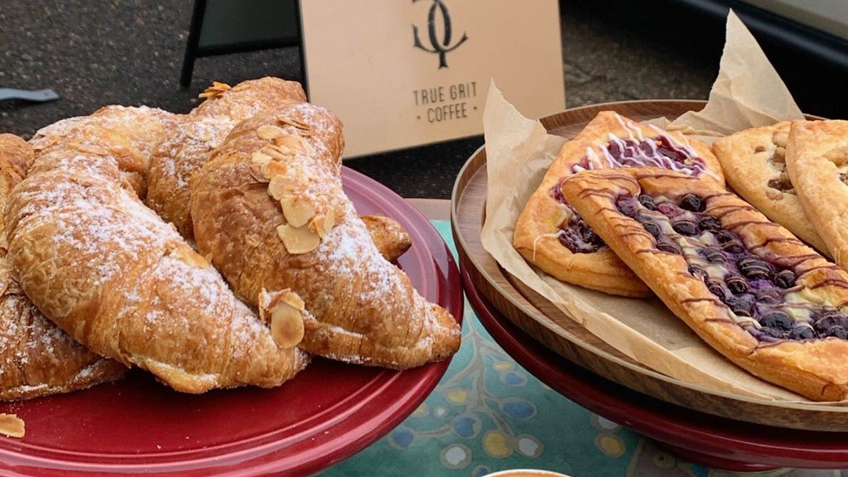 Croissants, Pastries and coffee