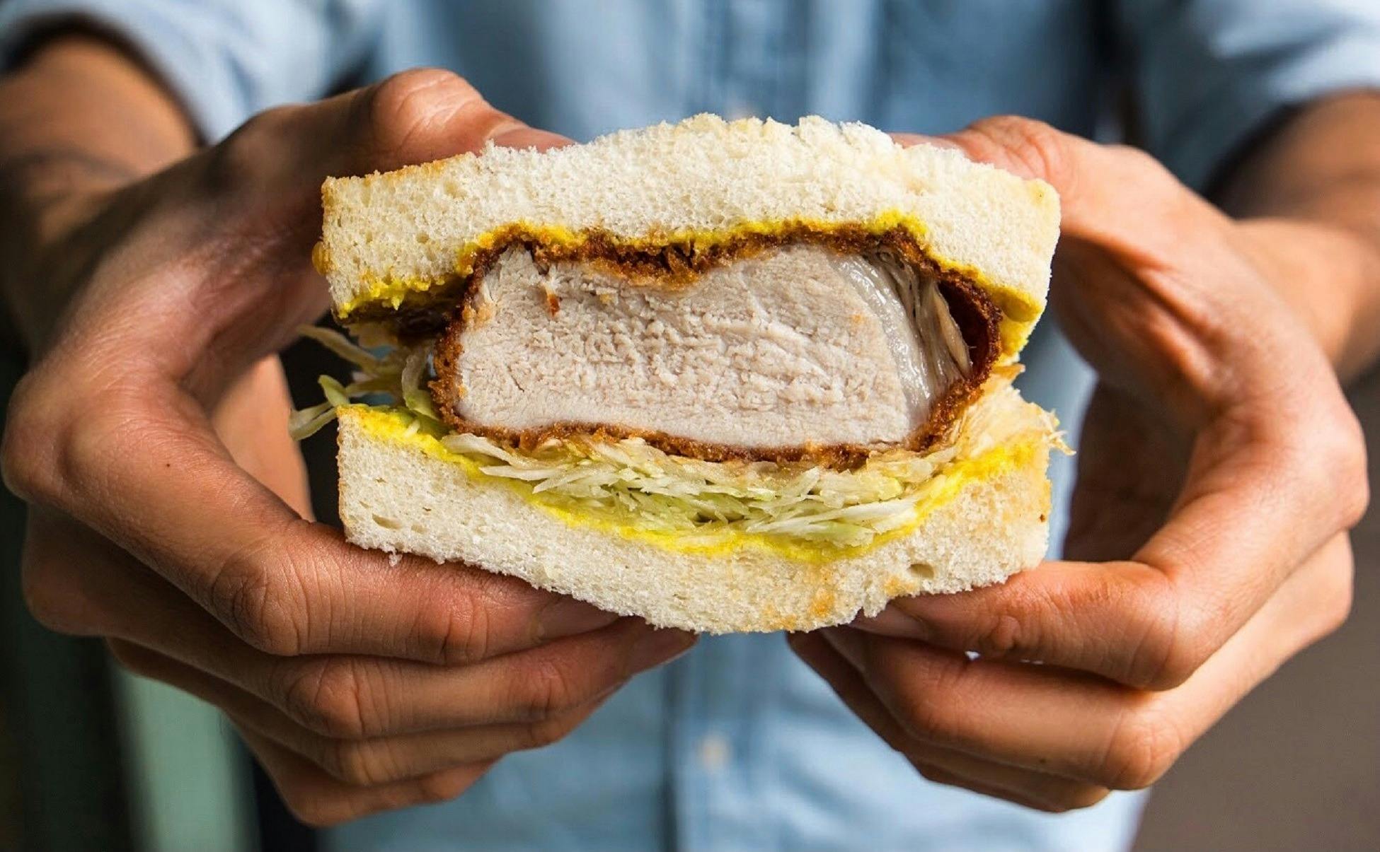 Pork katsu sandwich, Café Kentaro