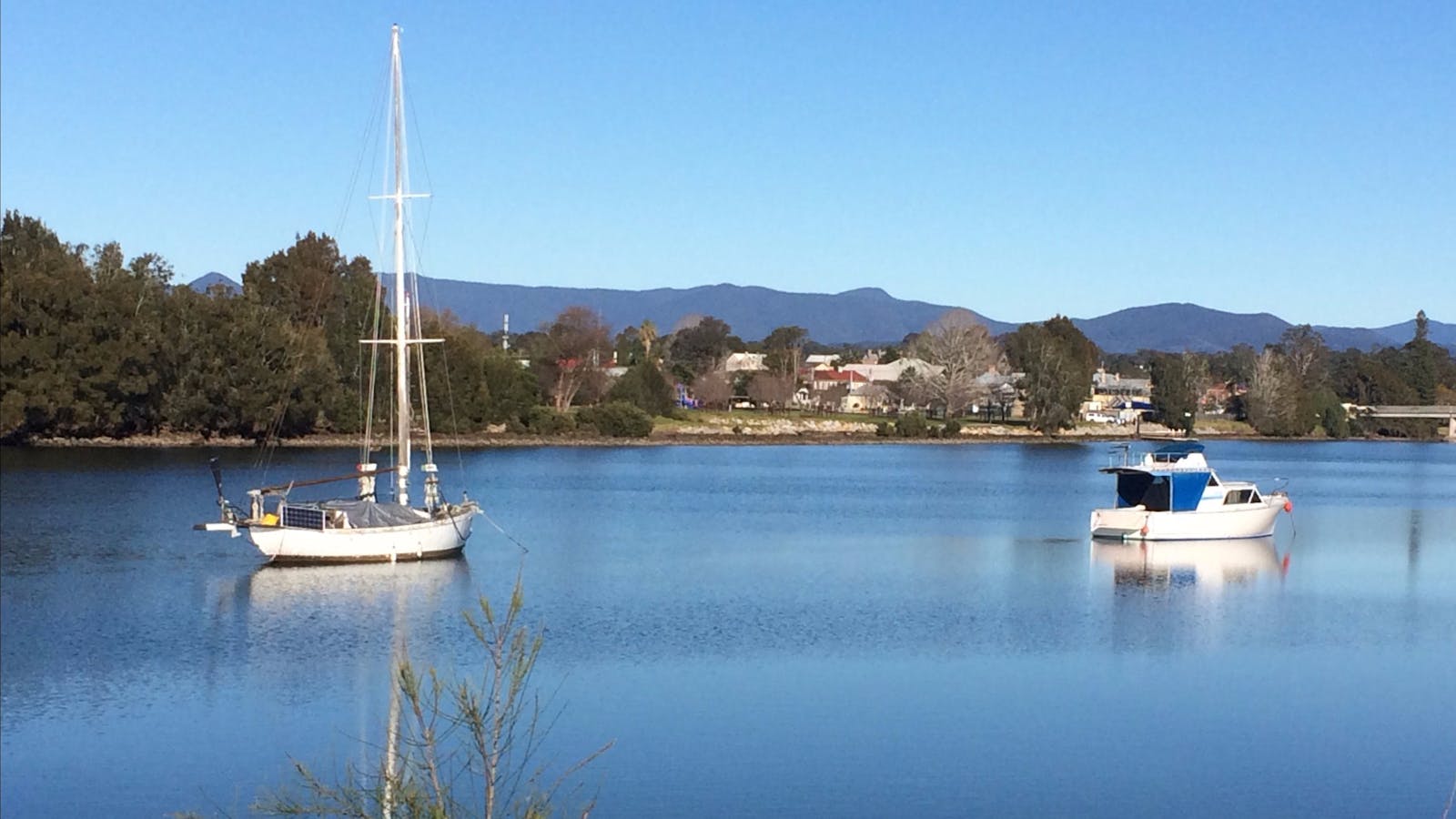 Moruya township on the Moruya River
