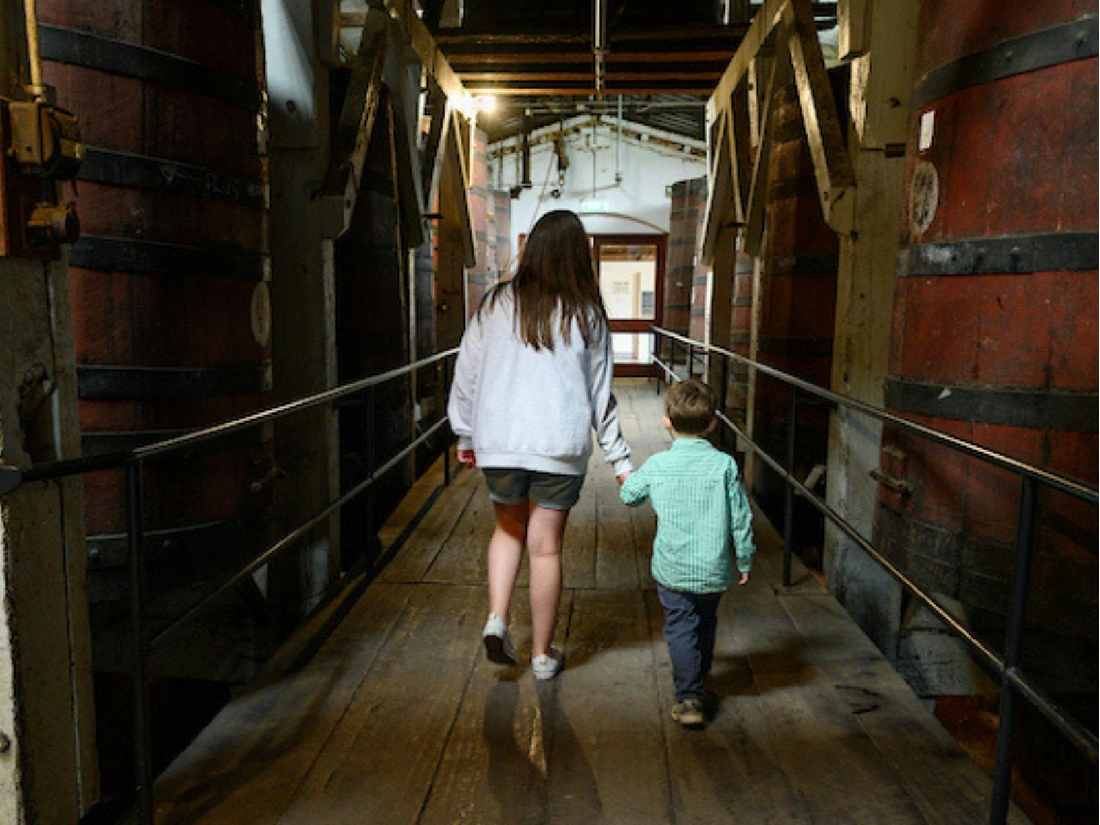 exploring the historic vine vats at Bleasdale