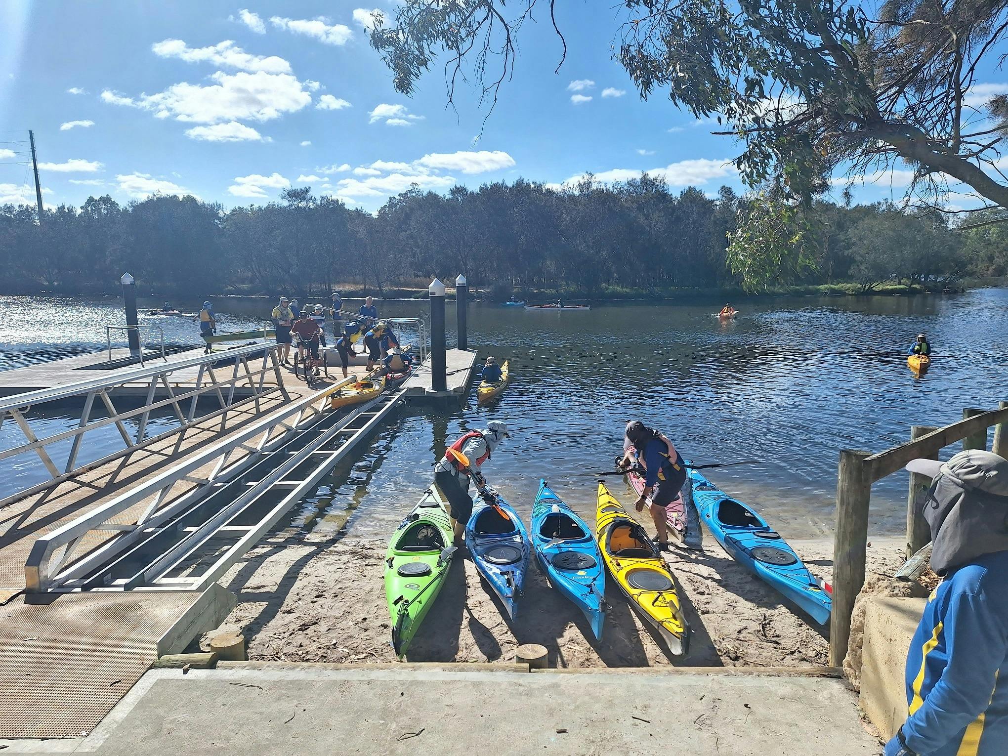 Accessible Paddle Launch in use by kayakers