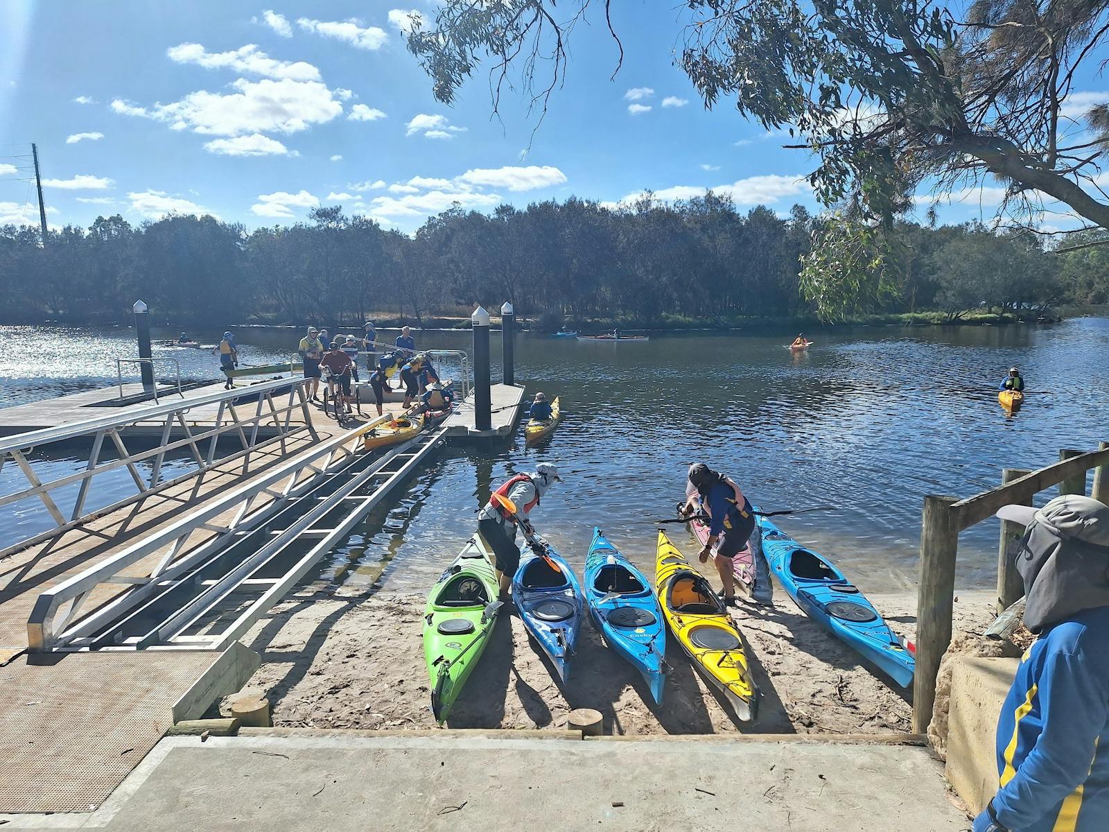 Accessible Paddle Launch in use by kayakers