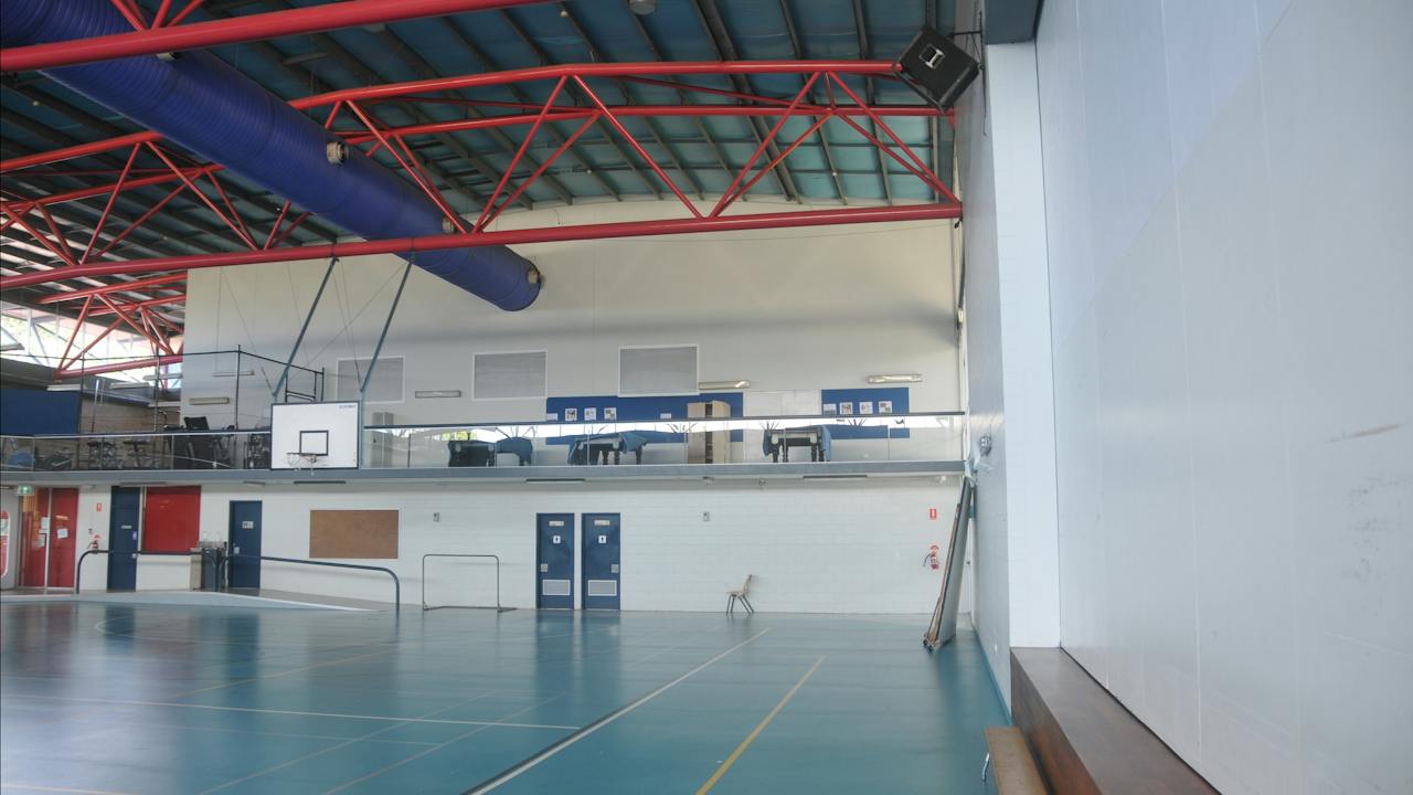Now an indoor basketball court